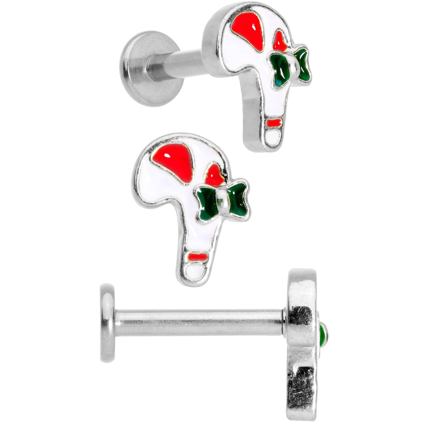 16G 5/16 Gem Holiday Cartilage Tragus Earring Curation Set of 3