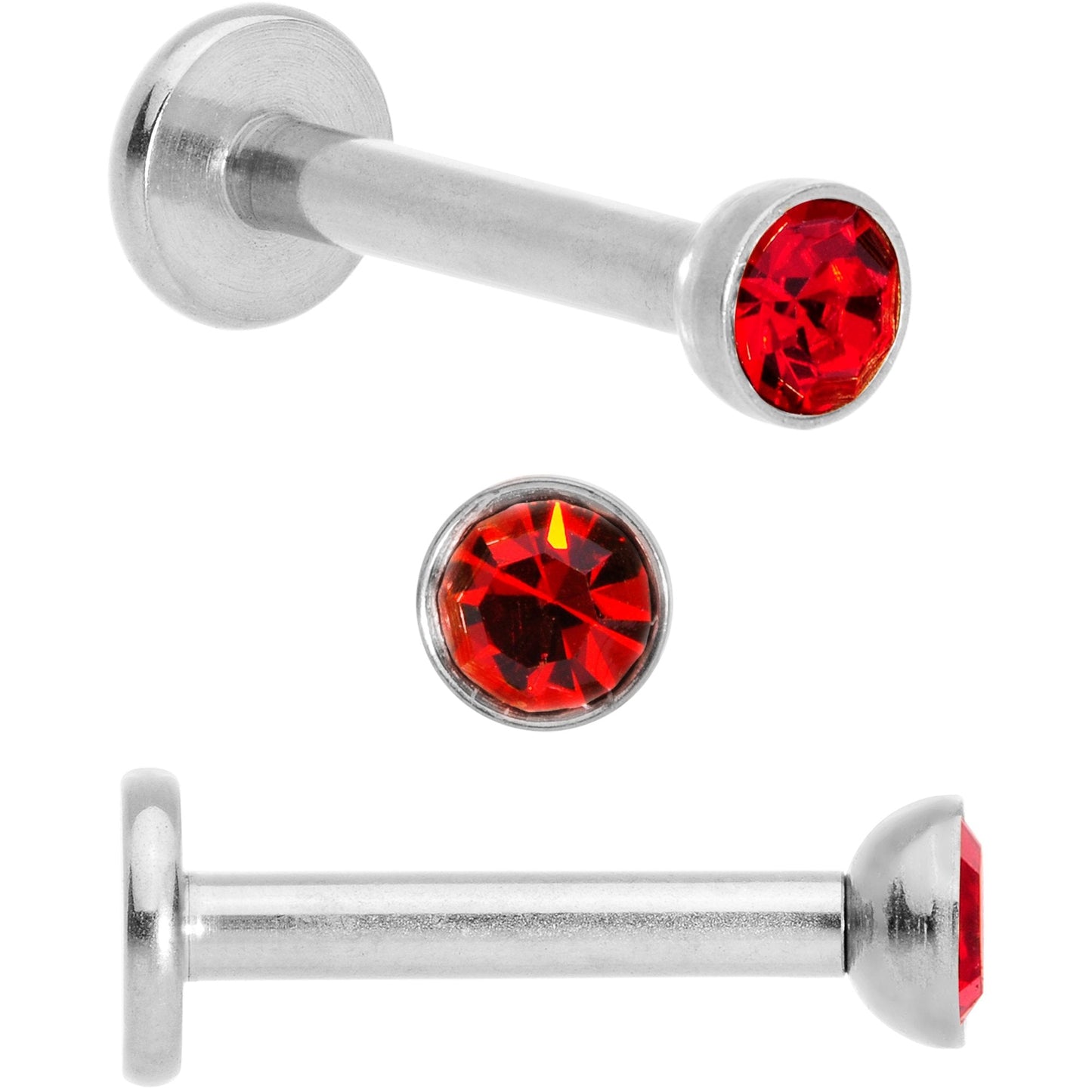 16G 5/16 Gem Holiday Cartilage Tragus Earring Curation Set of 3