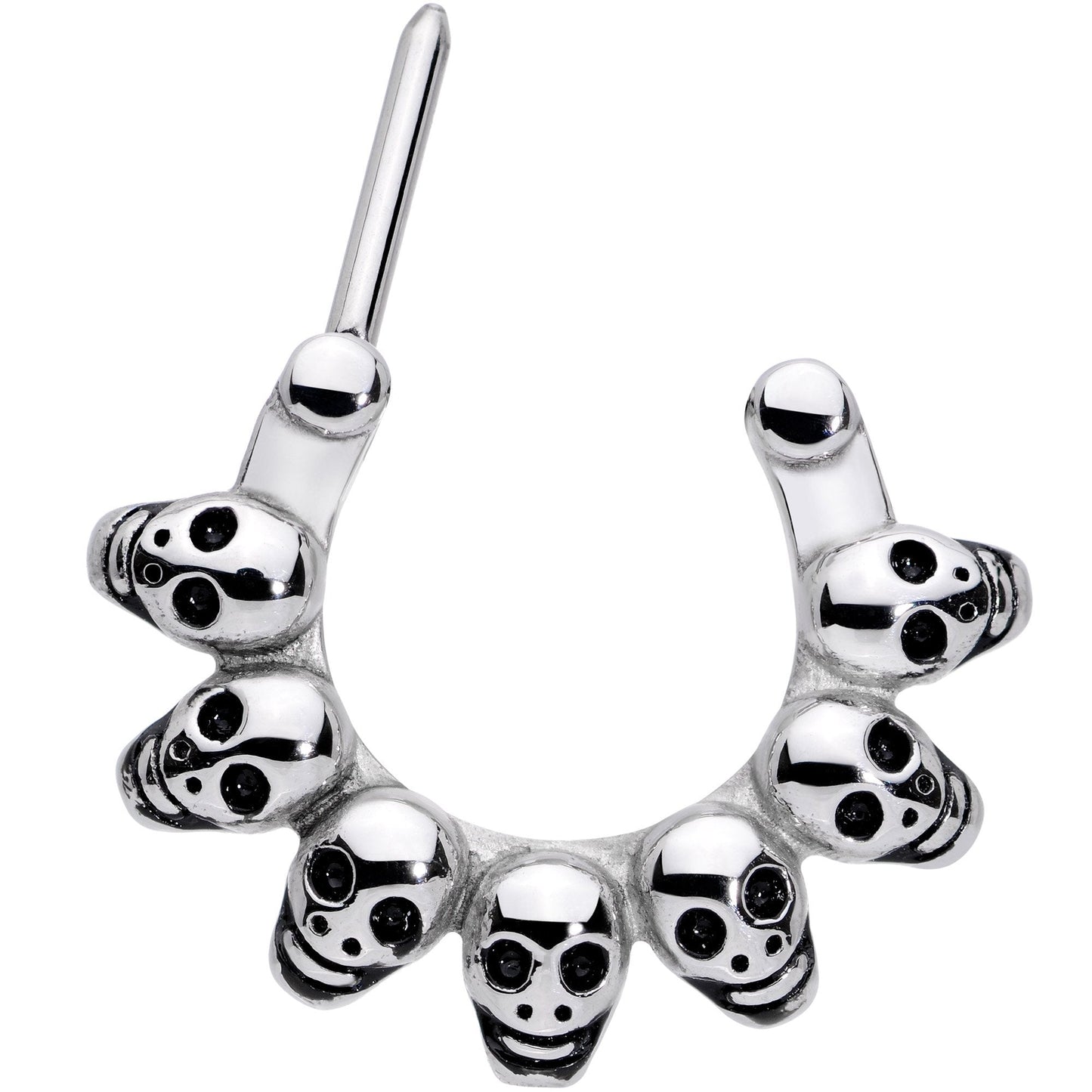 16G 5/16 Wreath of Skulls Cartilage Clicker