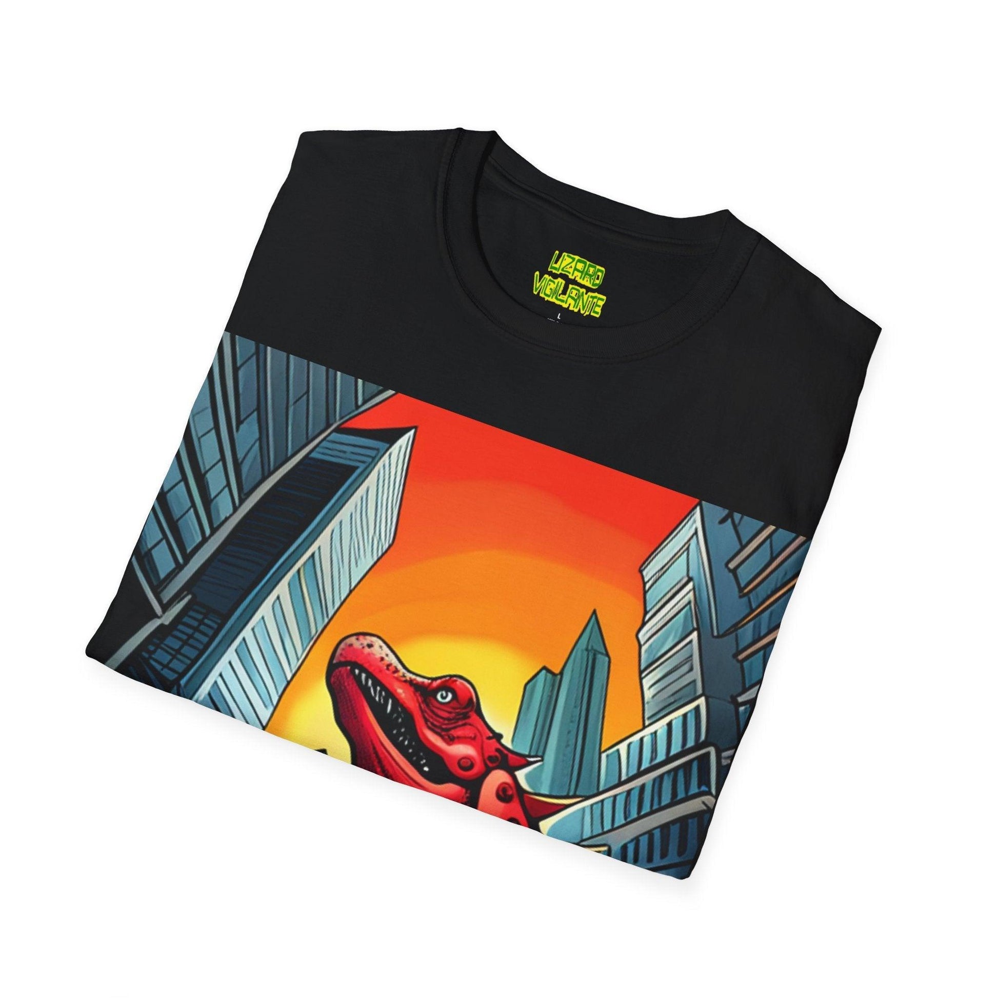 Red in Town Unisex Softstyle T-Shirt - Lizard Vigilante