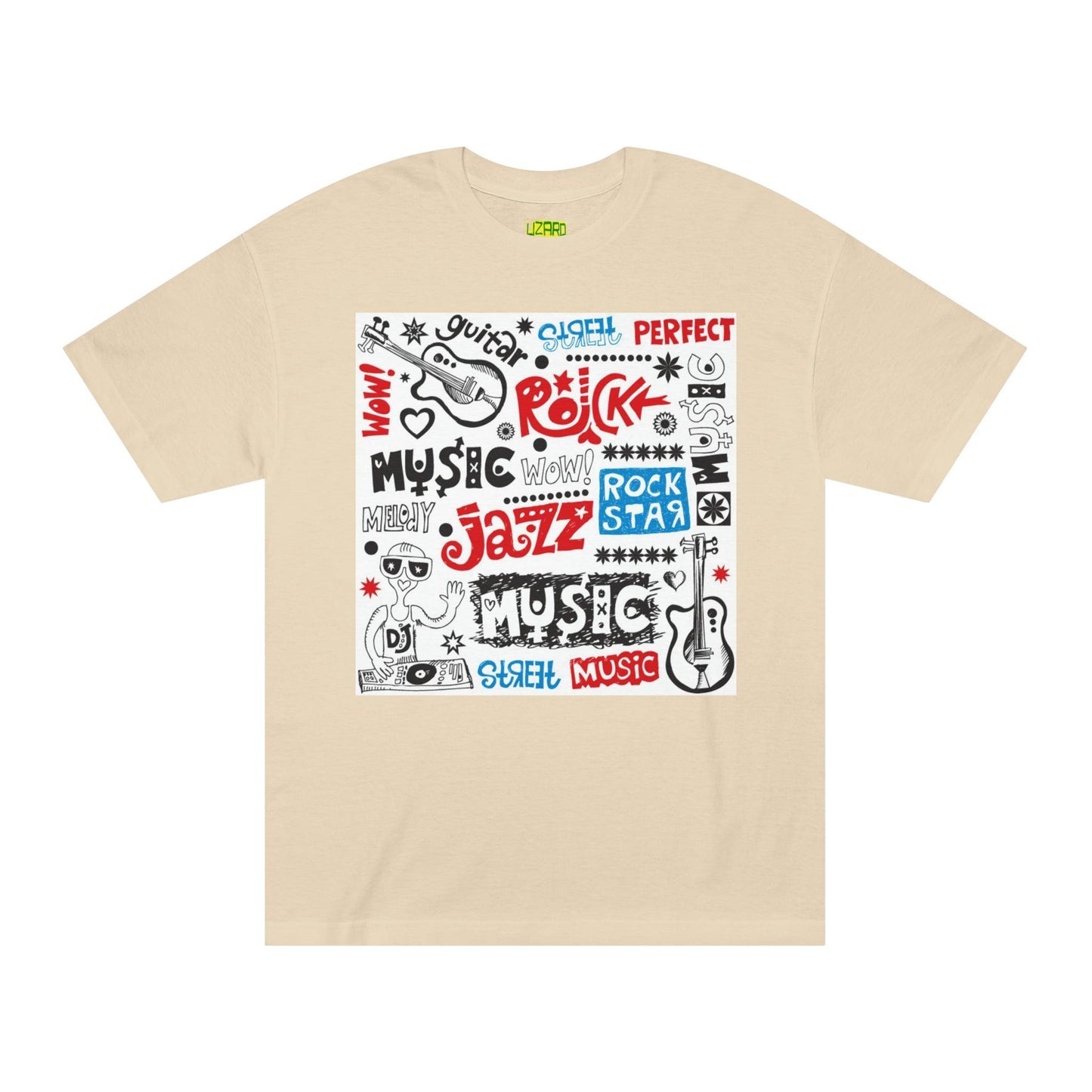 Music Doodle Collage' Unisex Classic Tee - Lizard Vigilante