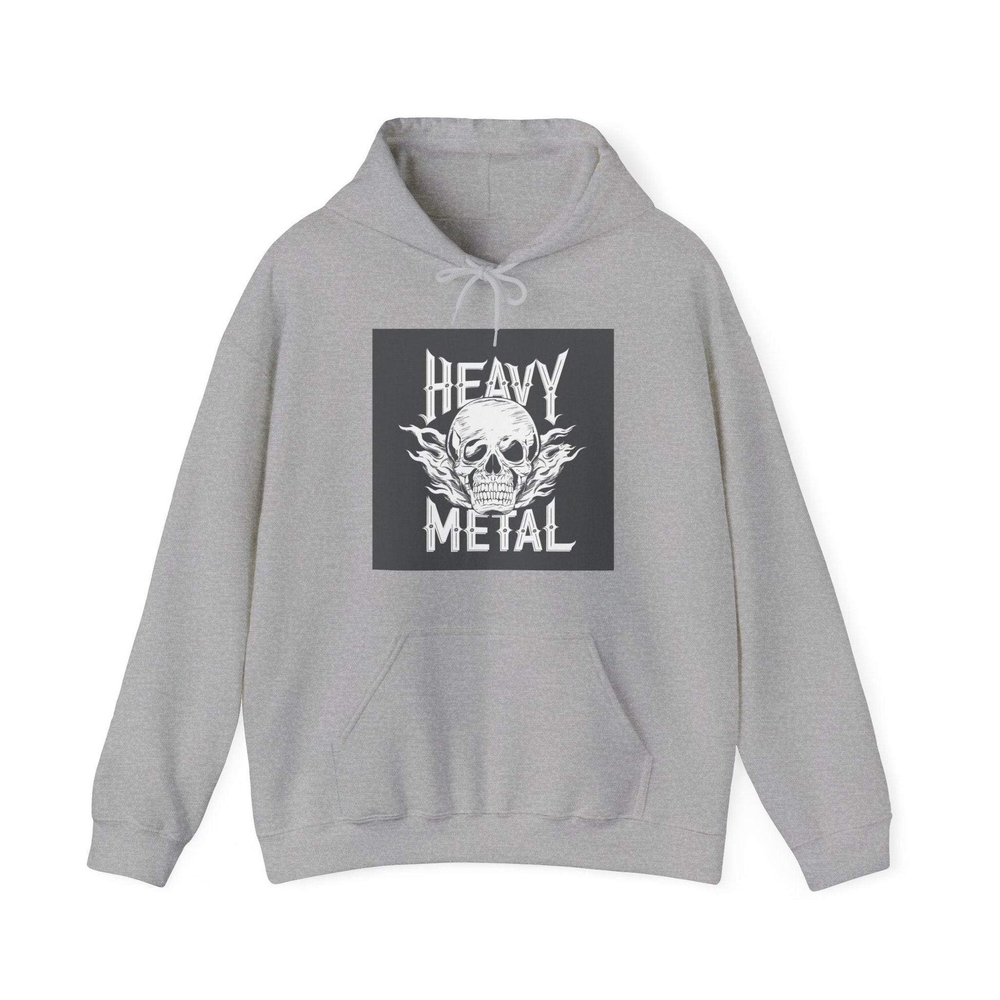 Heavy Metal Skull Unisex Heavy Blend™ Hooded Sweatshirt - Lizard Vigilante