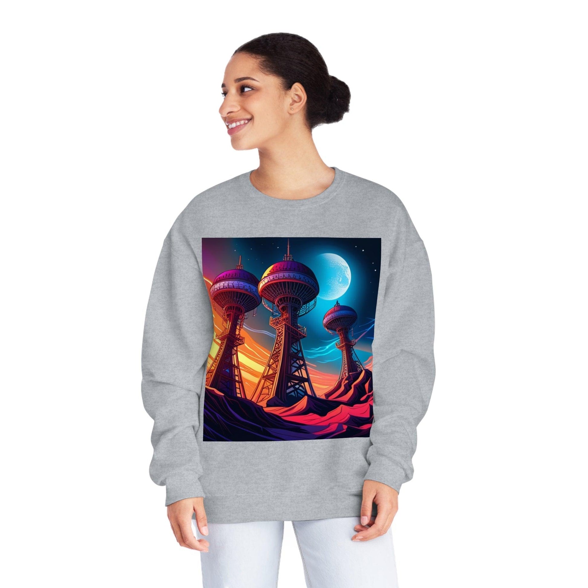 Interplanetary Communication Unisex NuBlend® Crewneck Sweatshirt - Lizard Vigilante