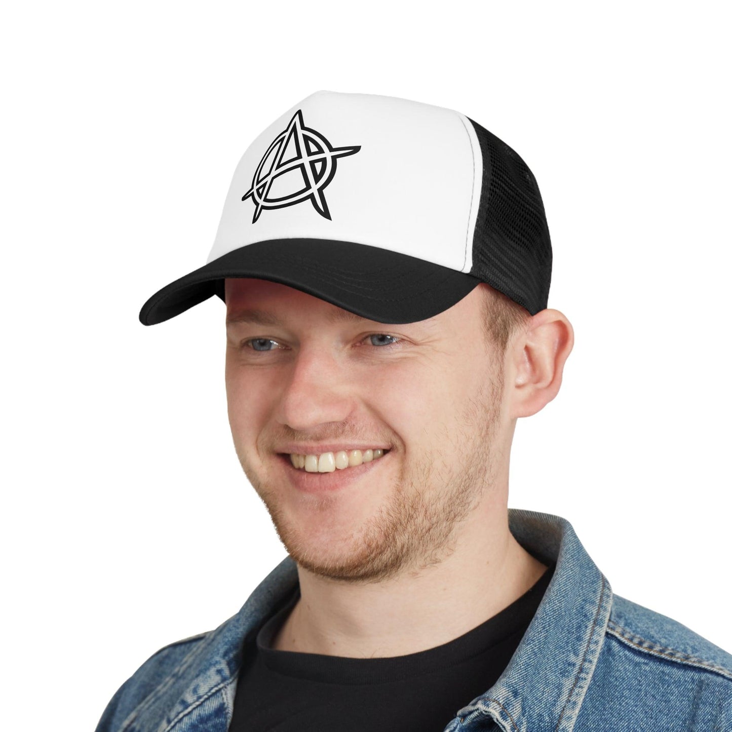 Anarchy Symbol Punker Mesh Cap - Premium Hats from Printify - Just $25.99! Shop now at Lizard Vigilante