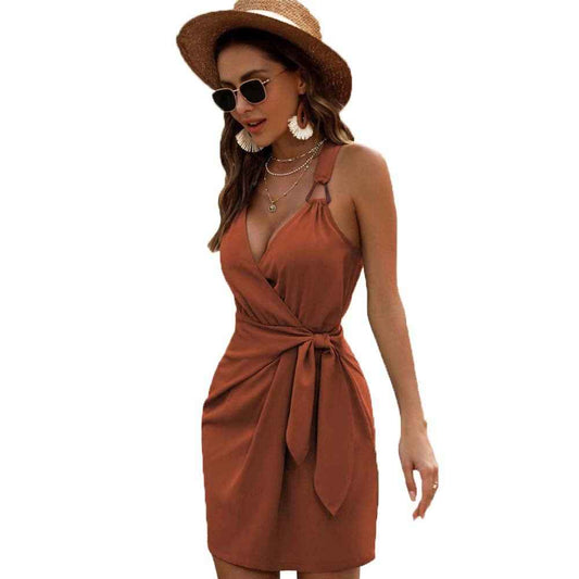 European Sexy V-Neck Strap : Suspender Dress