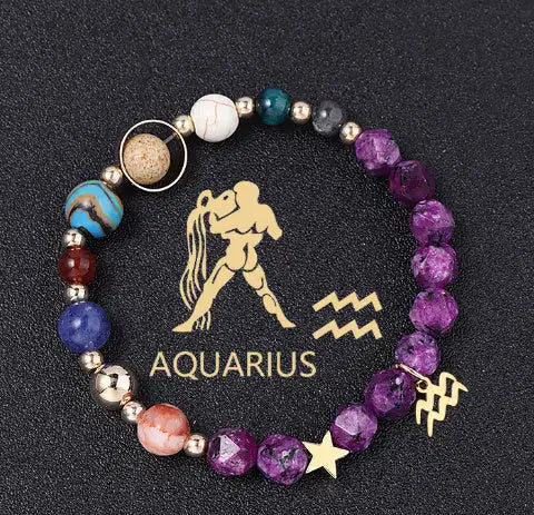 Natural Stone Hemp Stone Cut Surface Eight Planets Personalized Fashionable All-match