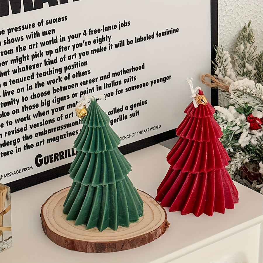 Handcrafted Christmas Tree Scented Candle - Smokeless, Long-Lasting Fragrance | Perfect for Holiday Decor & Gifts for Women | Ideal for Christmas, Halloween, Valentine's, Mother's Day & Birthdays, Christmas Decor