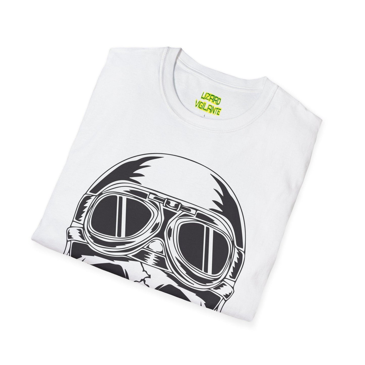 Biker Skullet Unisex Softstyle T-Shirt - Lizard Vigilante