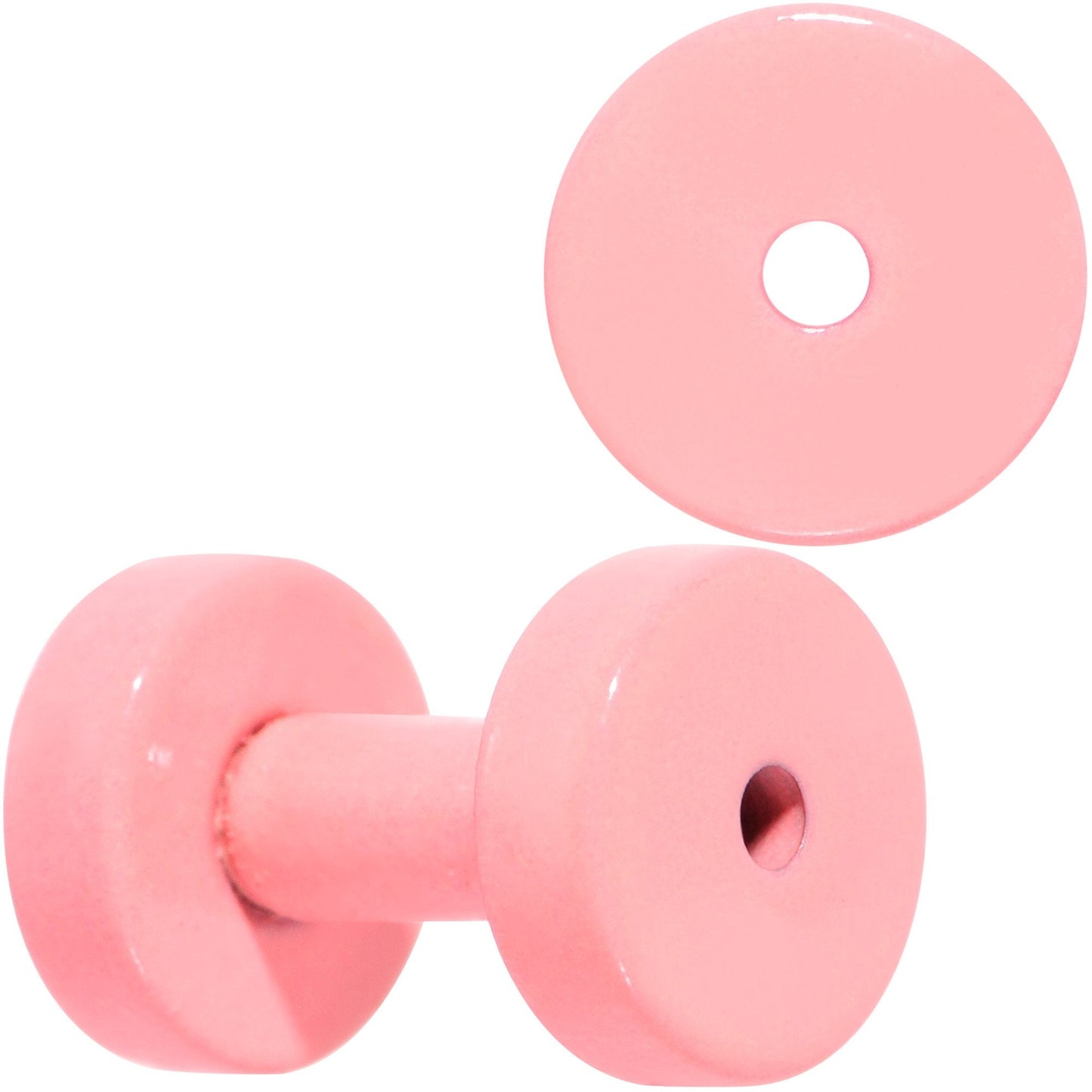 Sweet Pastel Pink Screw Fit Tunnel Plug Set 16G to 19mm