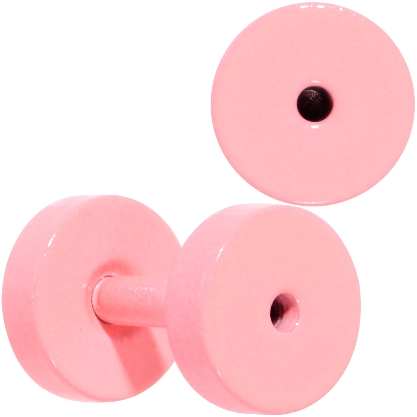 Sweet Pastel Pink Screw Fit Tunnel Plug Set 16G to 19mm