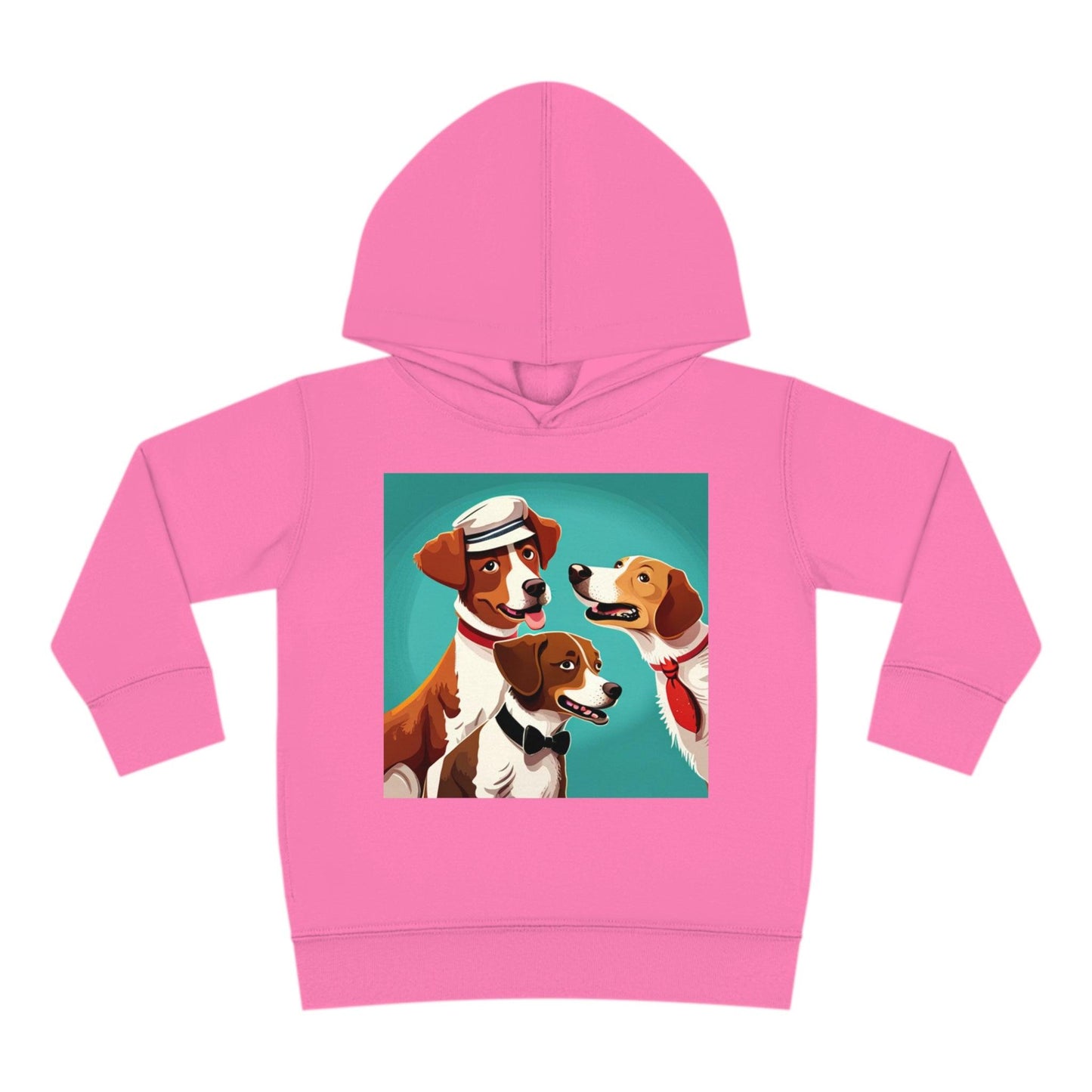 Illustrated Dogs Toddler Pullover Fleece Hoodie - Lizard Vigilante