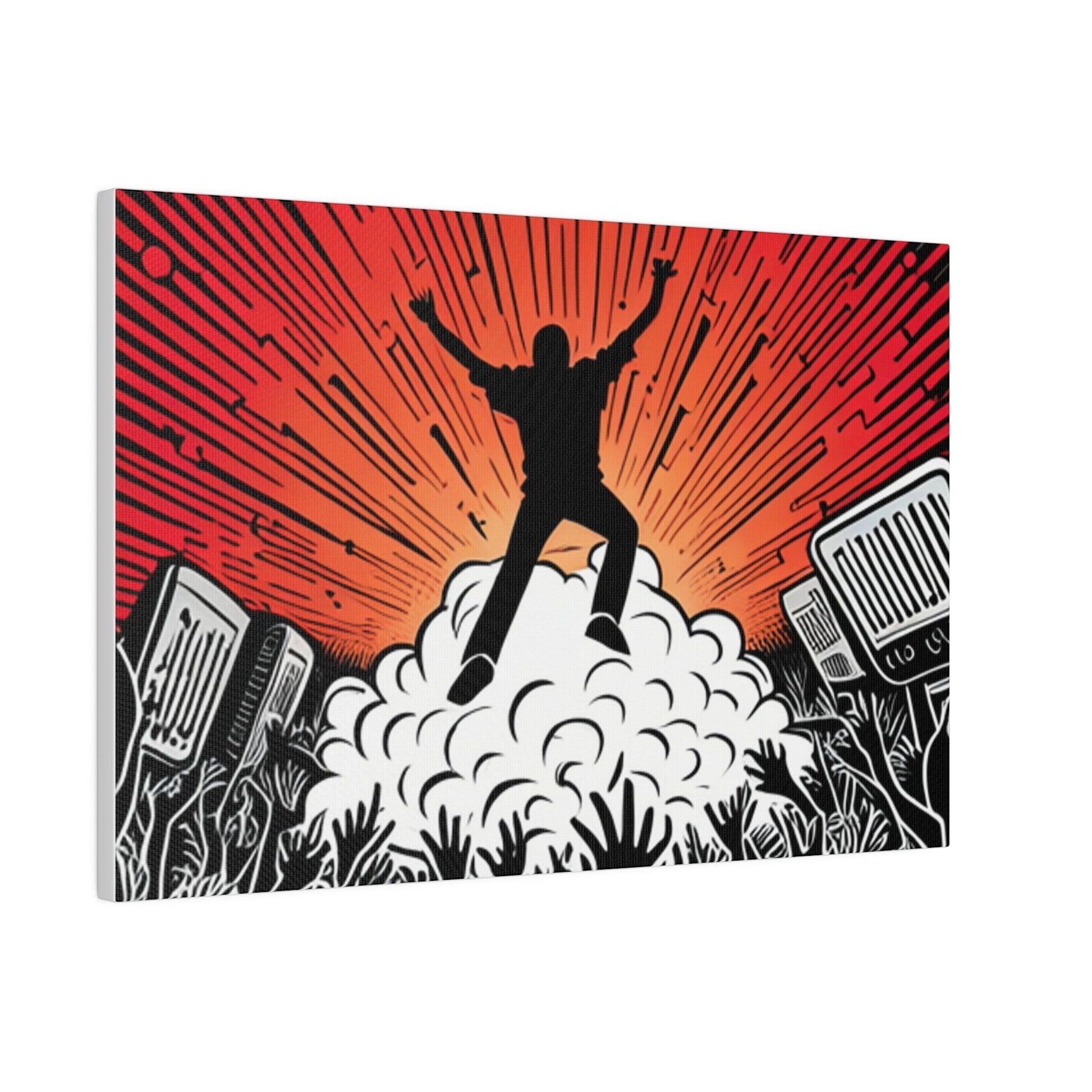 Metal Concert Matte Canvas, Stretched, 0.75" - Lizard Vigilante