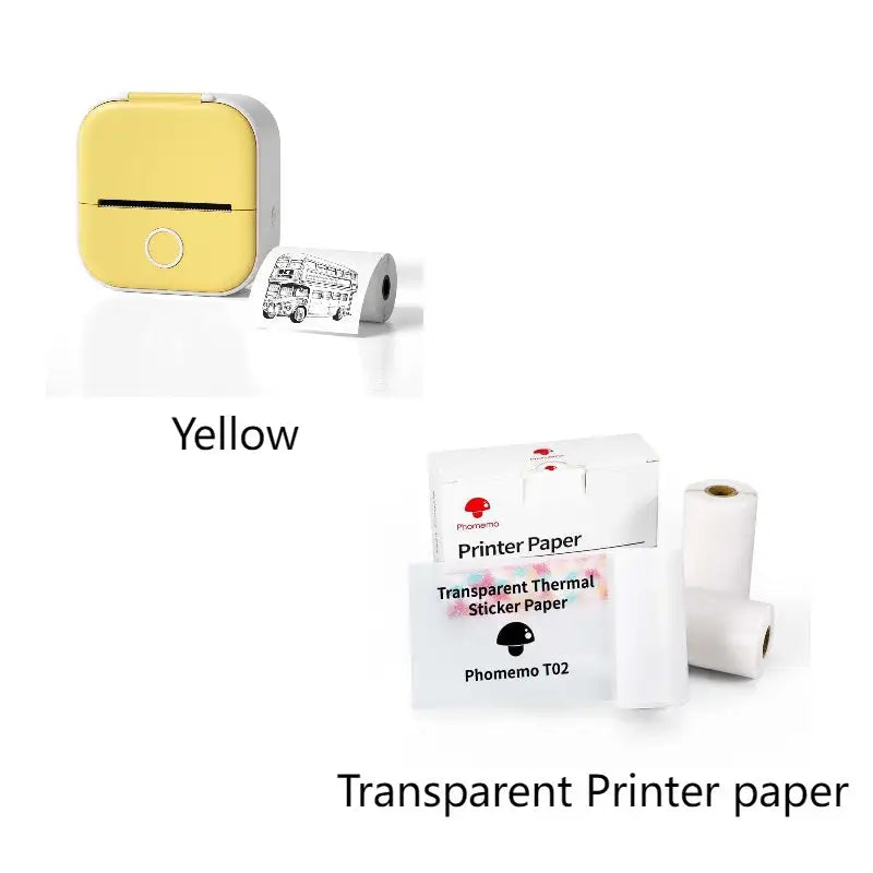 Portable Mini Printer for Students and Hobbyists, Bluetooth Thermal Label Printer
