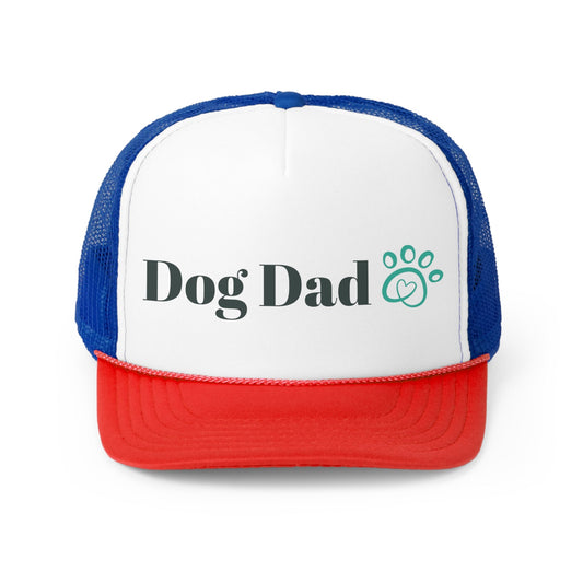 Dog Dad With a Puppy Paw Print Trucker Caps - Lizard Vigilante