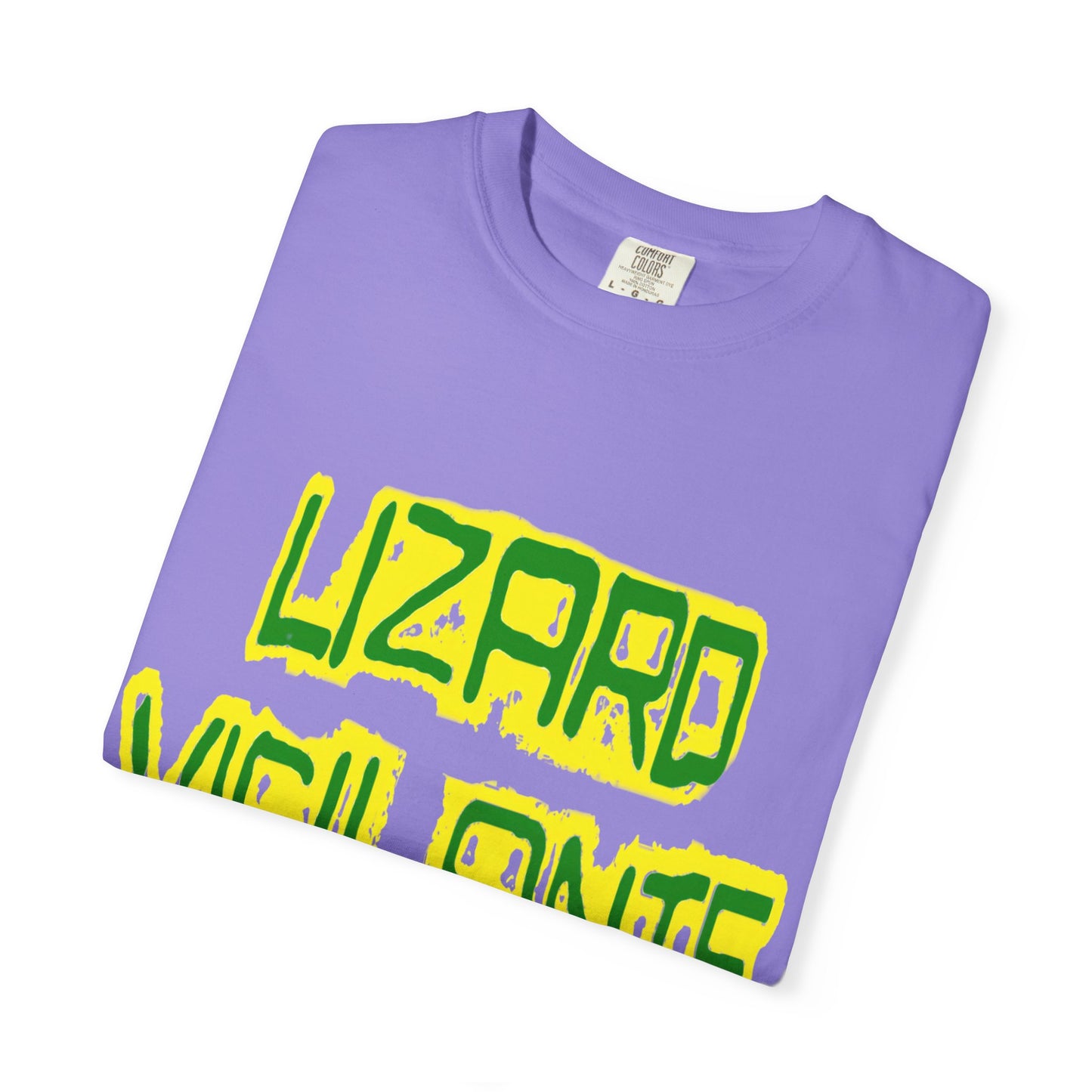 Lizard Vigilante Graphic T-Shirt — Bold Green & Yellow Streetwear Tee