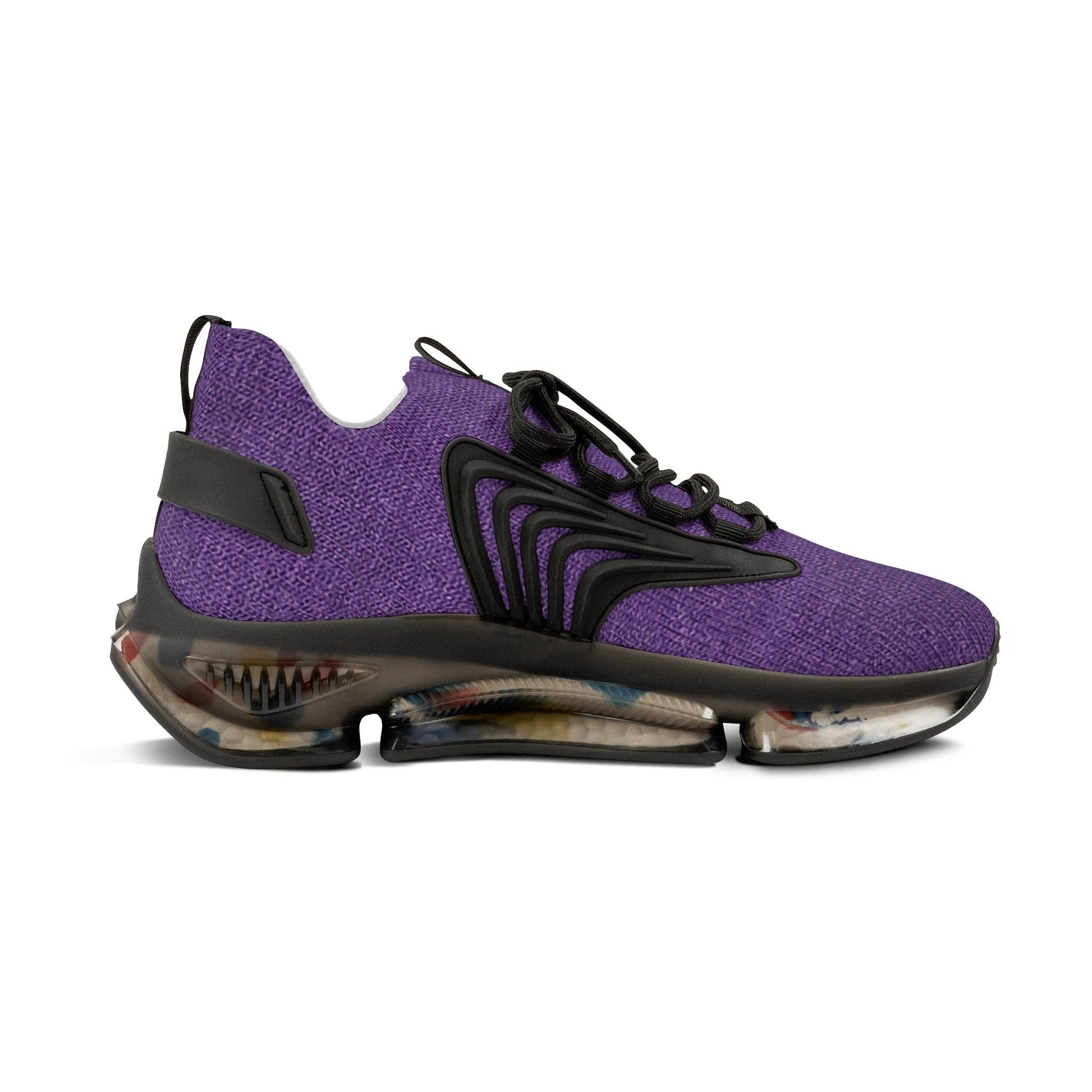 Faux Purple Silk Men's Mesh Sneakers - Lizard Vigilante