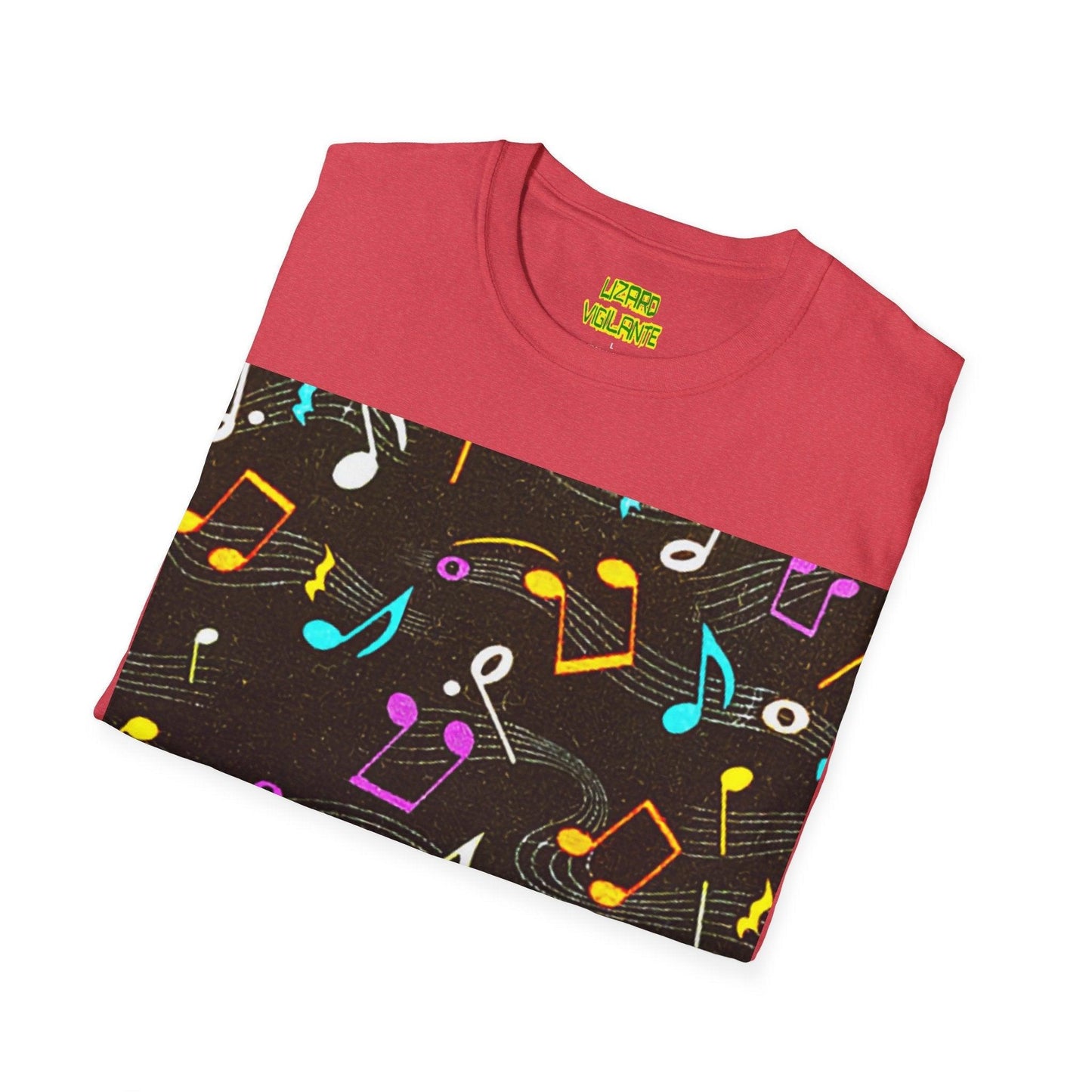 Musical Notes Unisex Softstyle T-Shirt - Lizard Vigilante