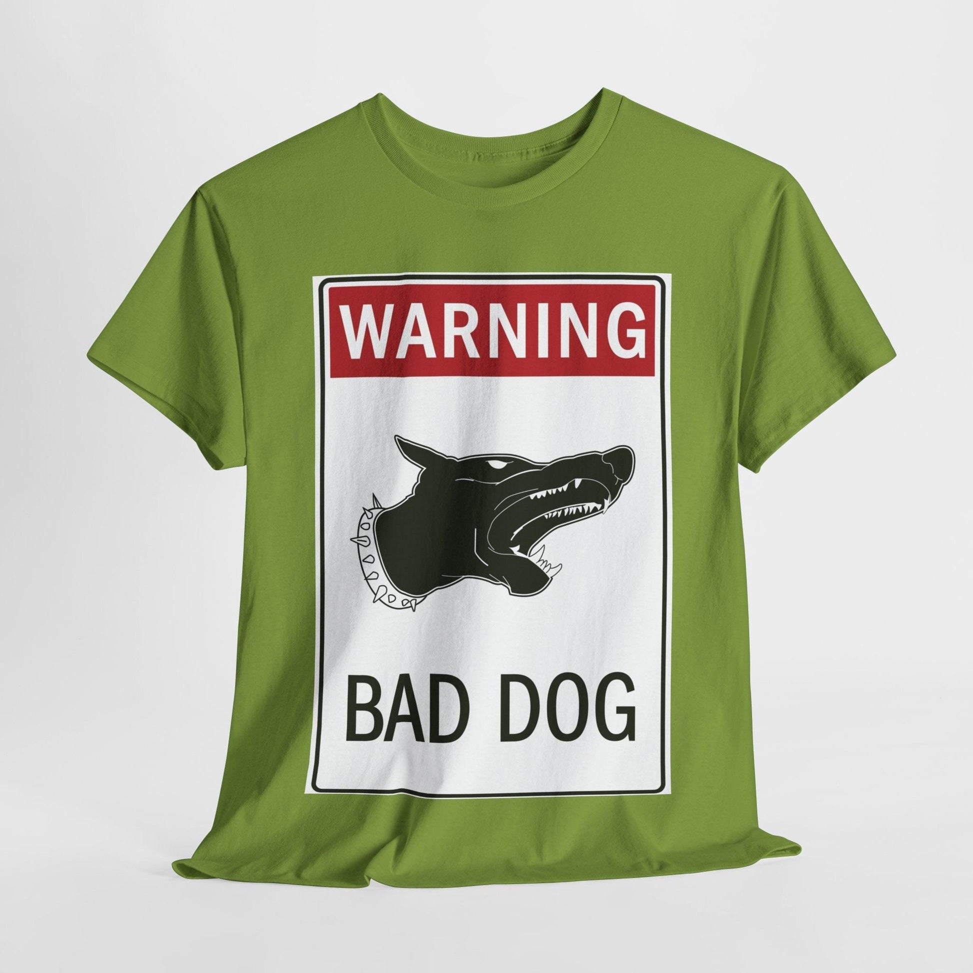 Warning Bad Dog Unisex Heavy Cotton Tee - Lizard Vigilante