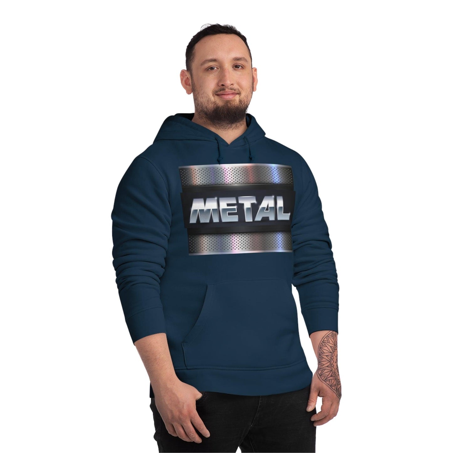 Metal Plate Unisex Drummer Hoodie - Lizard Vigilante