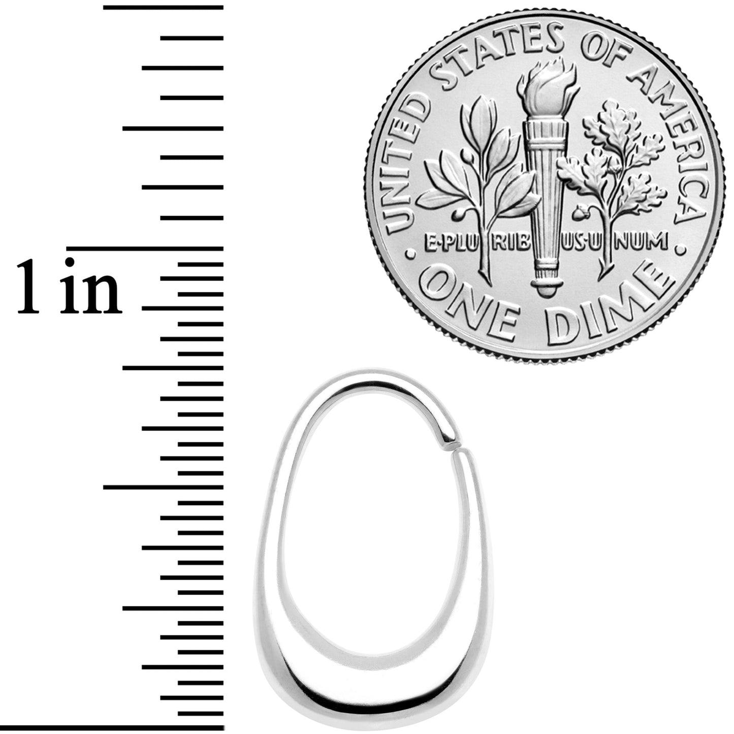 16G 5/16 Oval Cartilage Tragus Daith