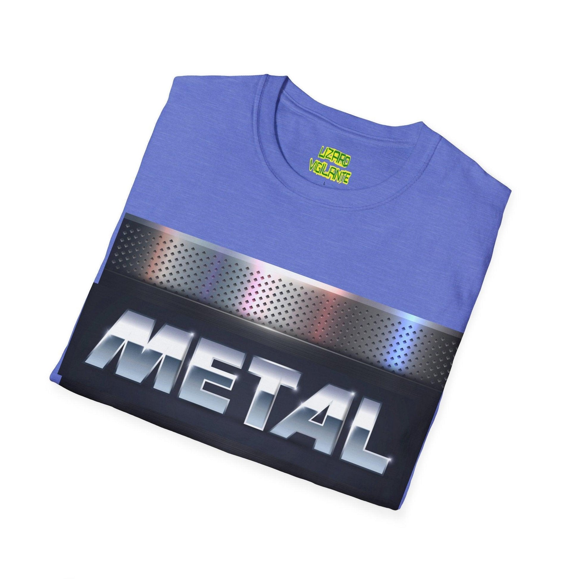 METAL Plate Unisex Softstyle T-Shirt - Lizard Vigilante