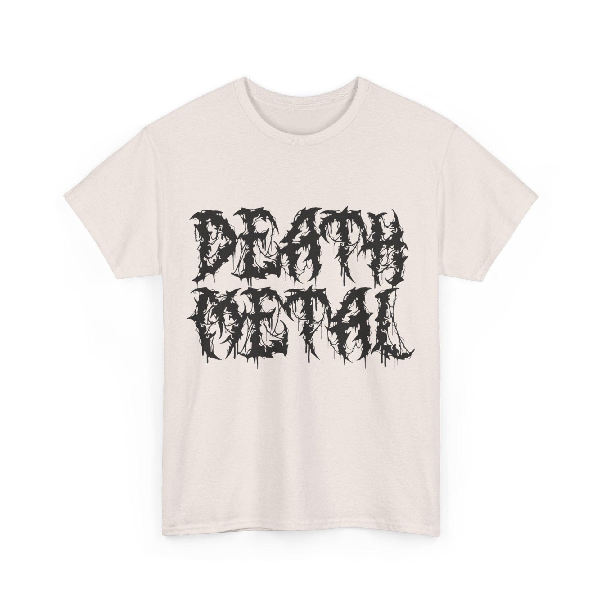 DEATH METAL Scary Lettering Unisex Heavy Cotton Tee - Lizard Vigilante