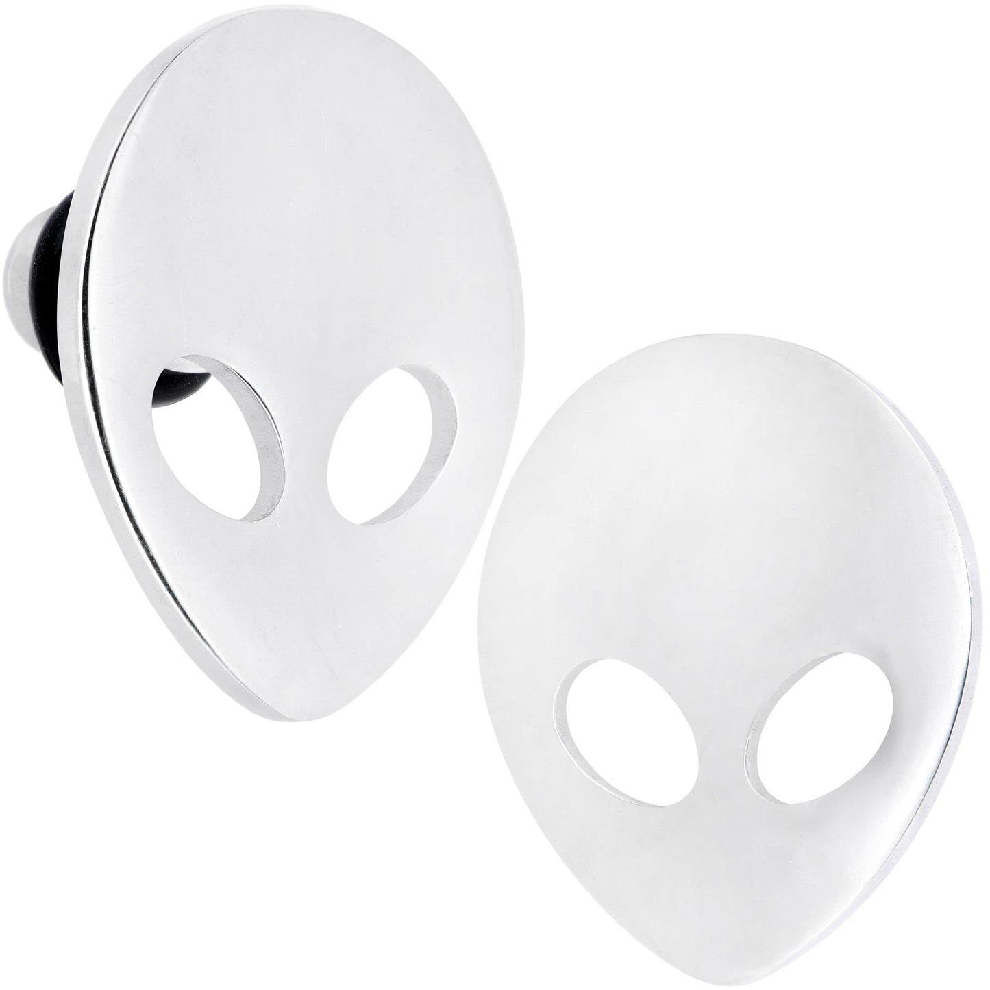 Steel Space Alien Single Flare Plug Set 14G to 2G