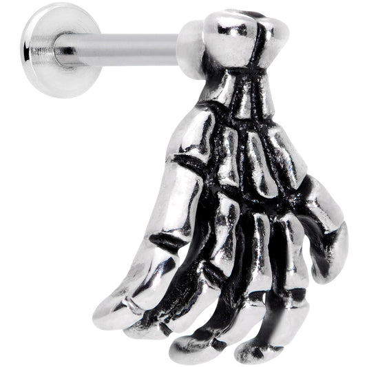 16G 5/16 Spooky Skeleton Hand Halloween Labret Monroe Tragus