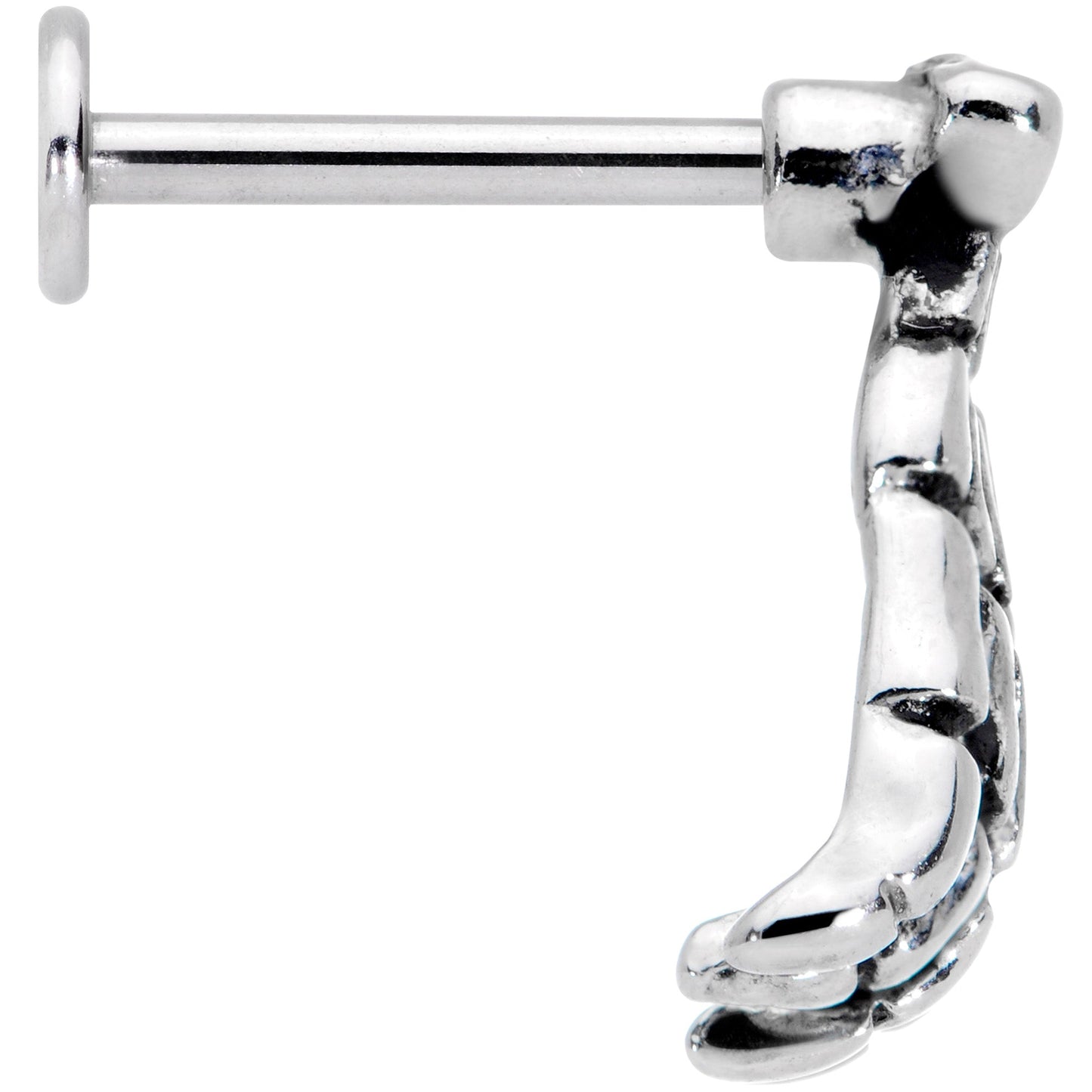 16G 5/16 Spooky Skeleton Hand Halloween Labret Monroe Tragus