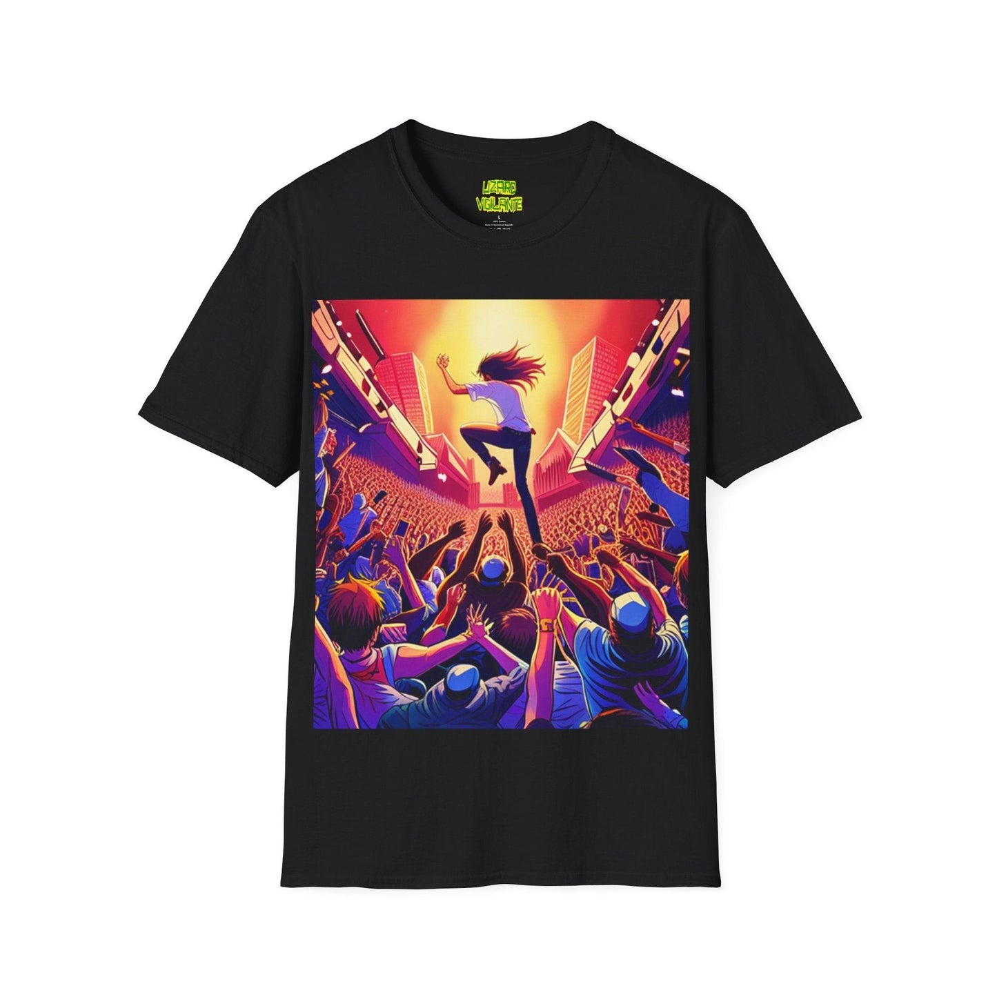 An UnMellow Concert Unisex Softstyle T-Shirt - Lizard Vigilante