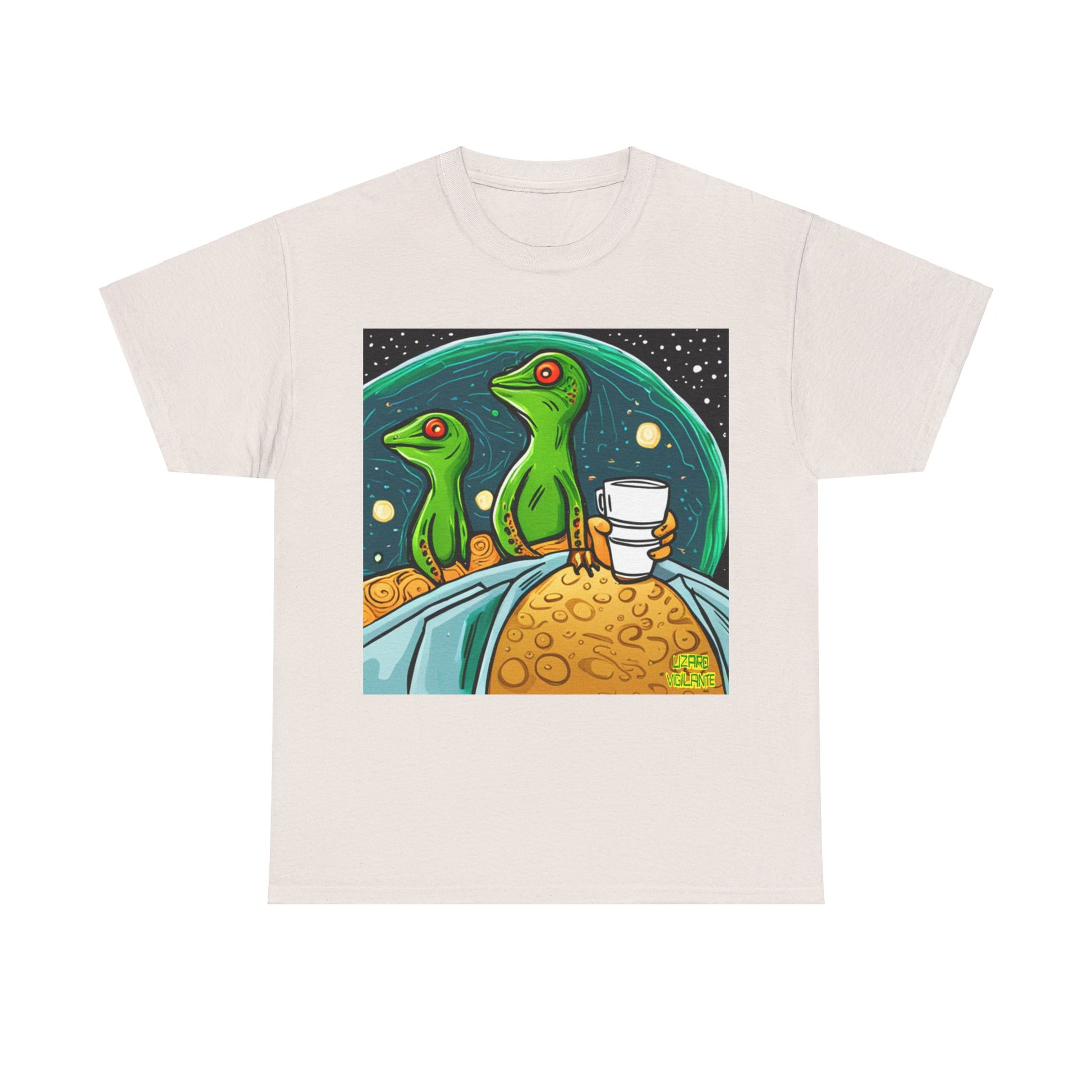 Lizard Vigilante Premium Coffee SideEye Unisex Heavy Cotton Tee - Lizard Vigilante