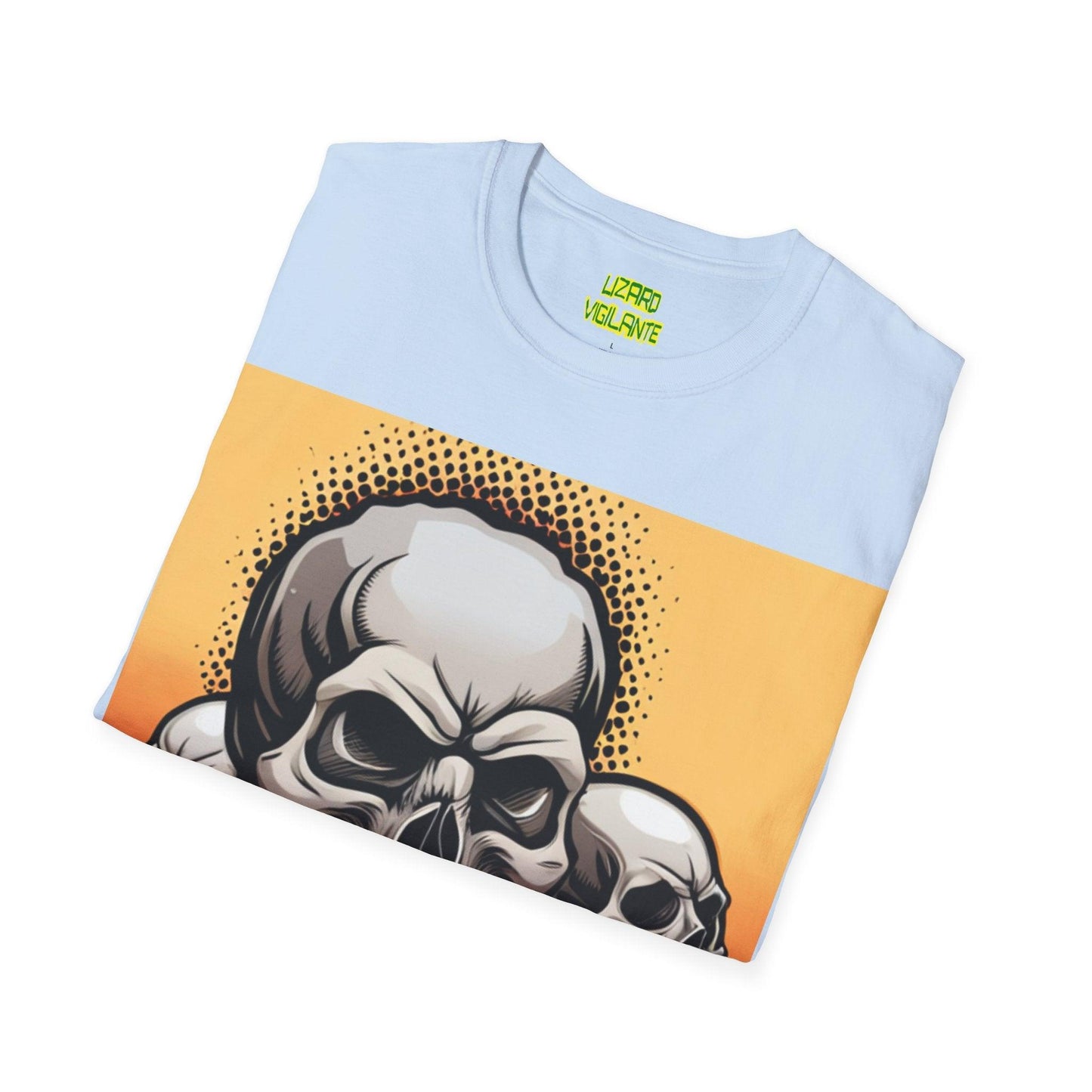 Gray Skulls Unisex Softstyle T-Shirt - Lizard Vigilante