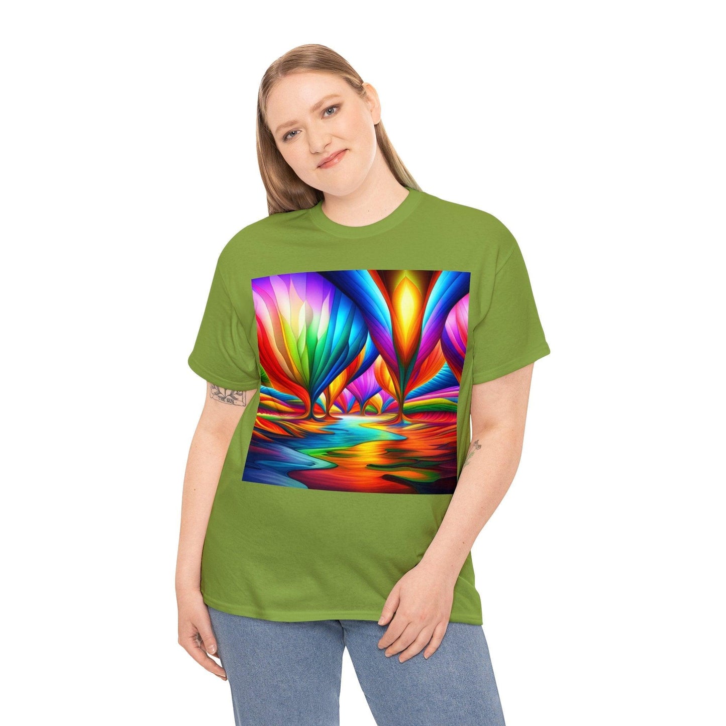 Salivation Multicolored Unisex Heavy Cotton Tee - Lizard Vigilante