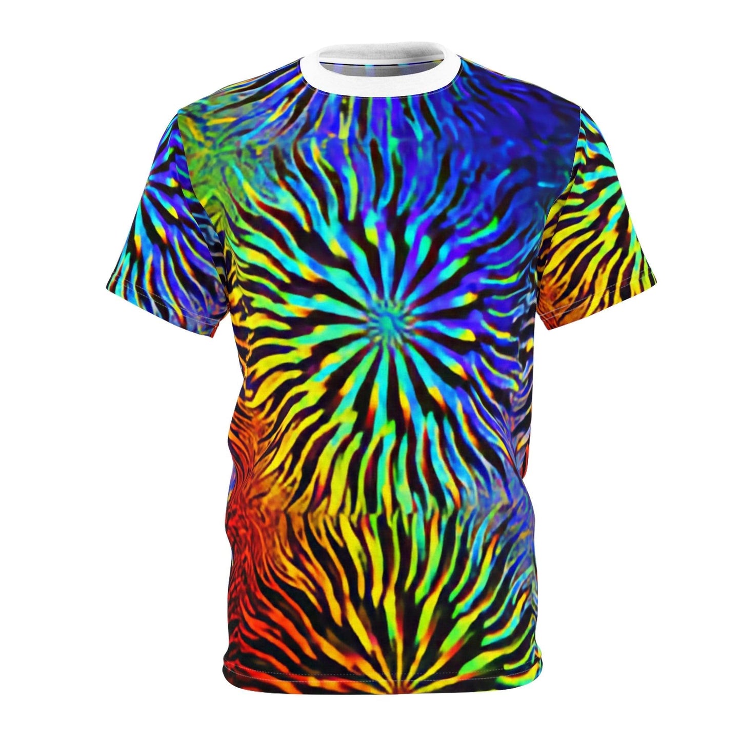 Tie Dyed White Collar Unisex Tee - Lizard Vigilante