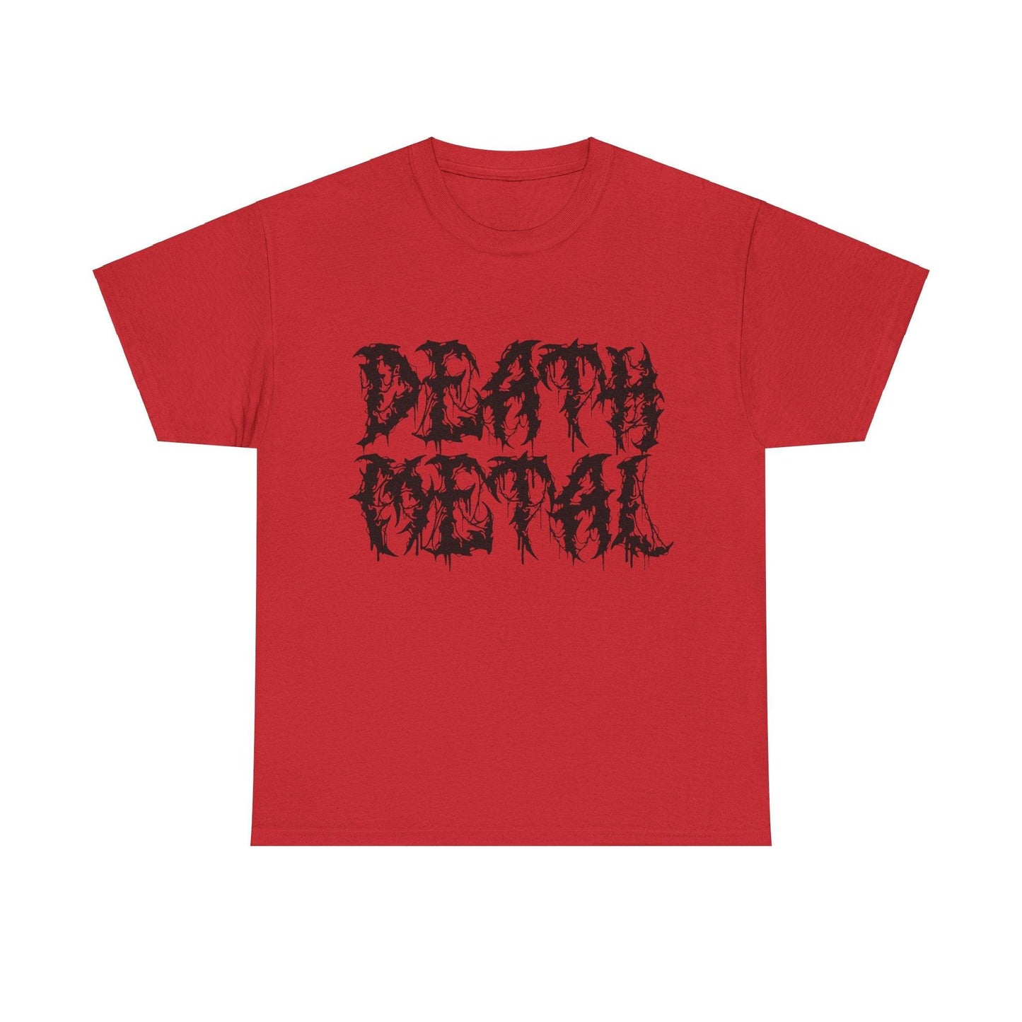 DEATH METAL Scary Lettering Unisex Heavy Cotton Tee - Lizard Vigilante