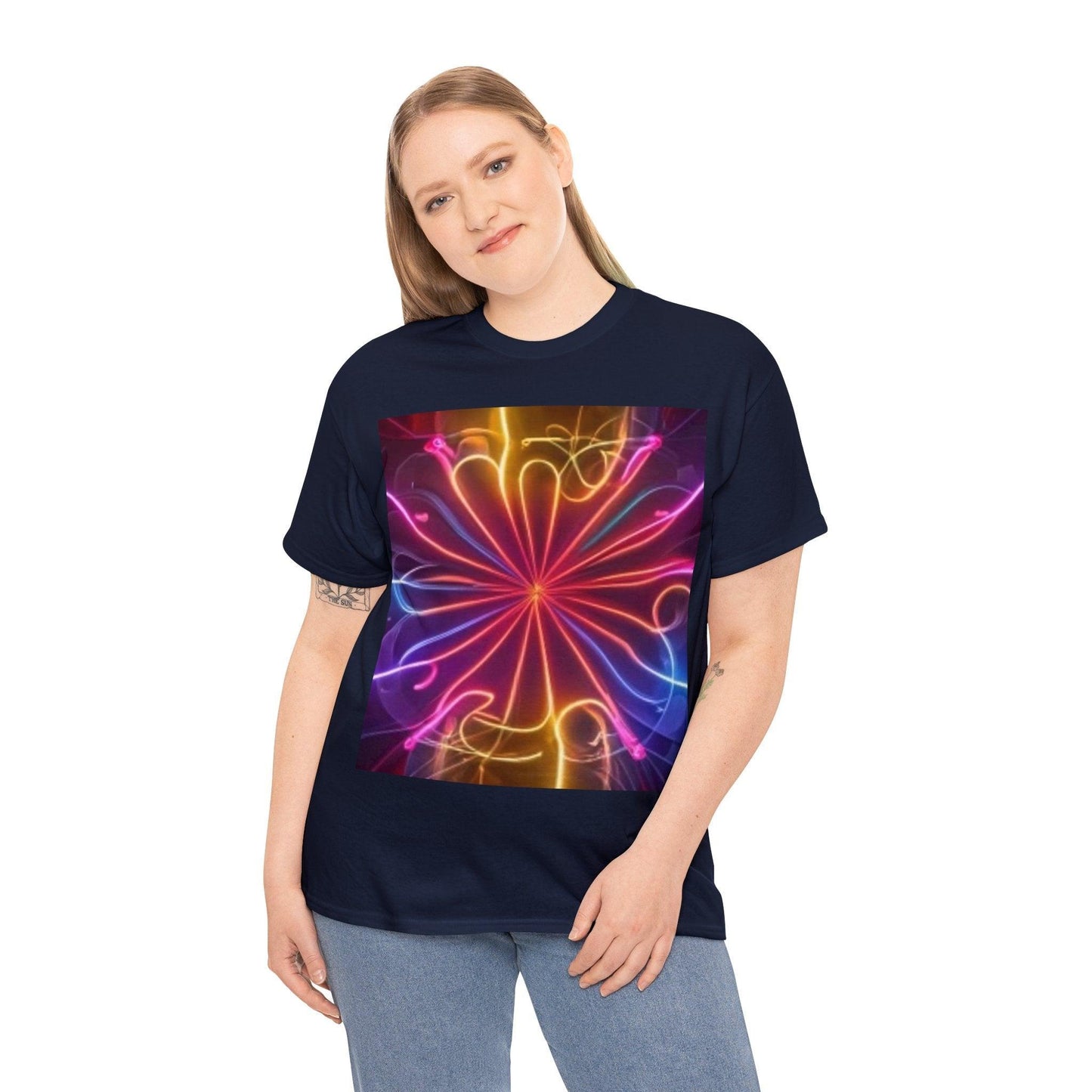 Neon Flower Unisex Heavy Cotton Tee - Lizard Vigilante