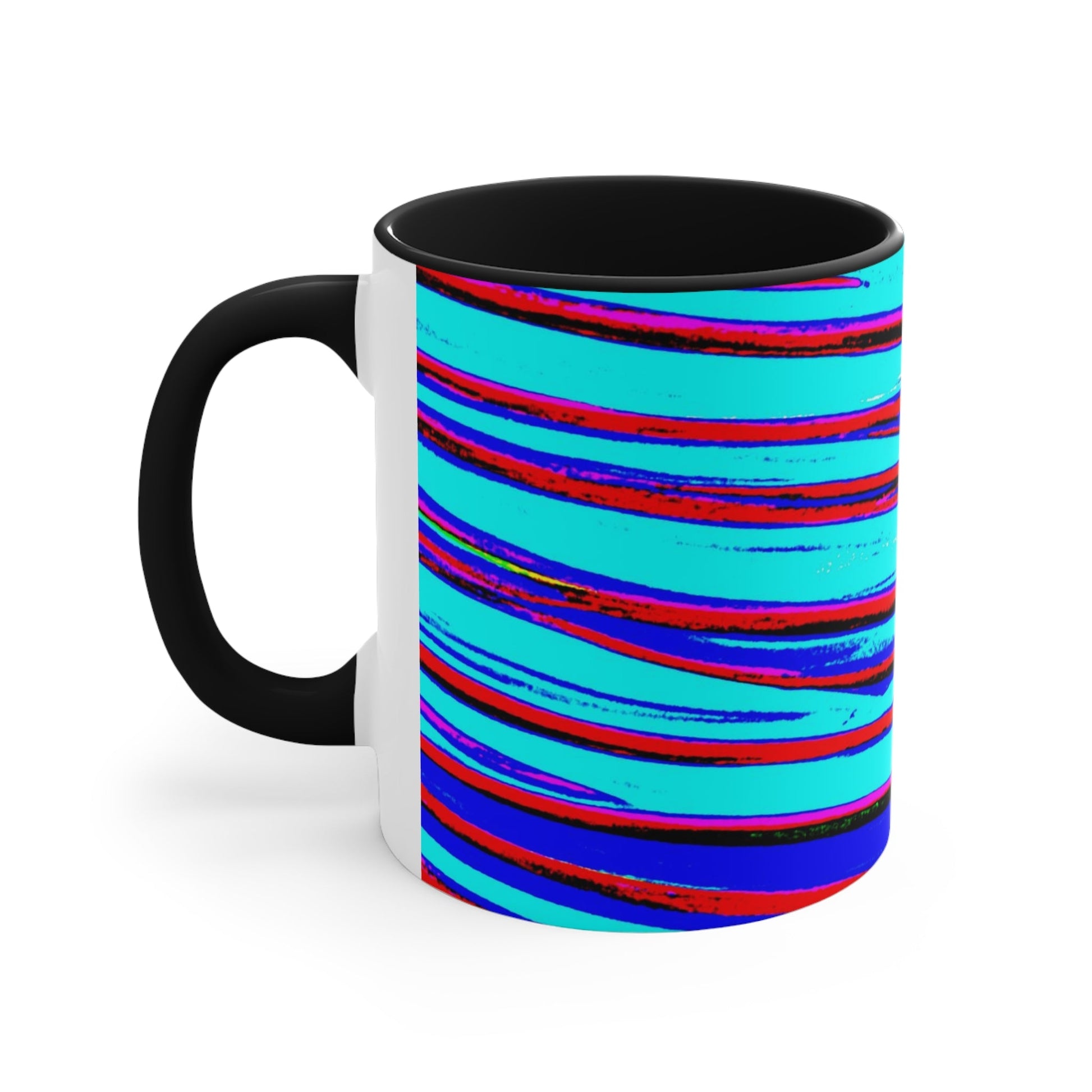 Strips Accent Coffee Mug, 11oz - Lizard Vigilante