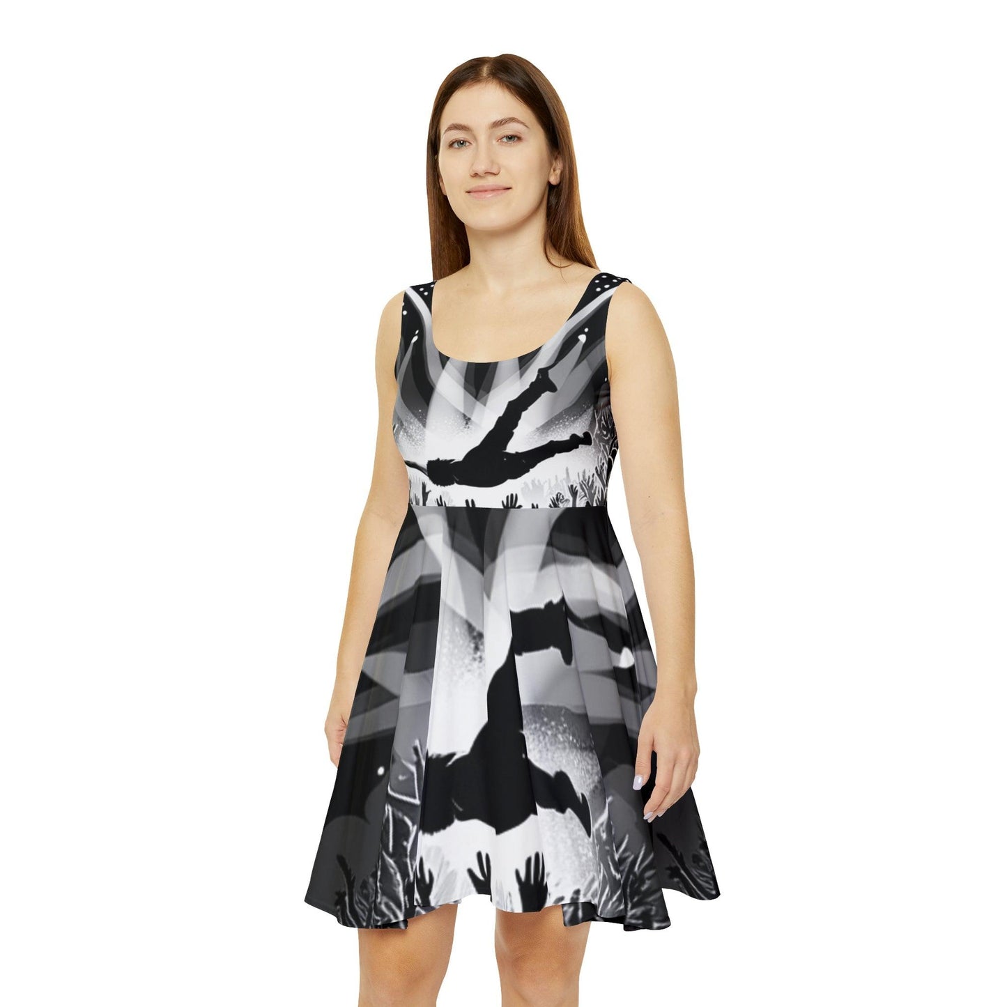 Crowd Surfing Women's Skater Dress - Lizard Vigilante