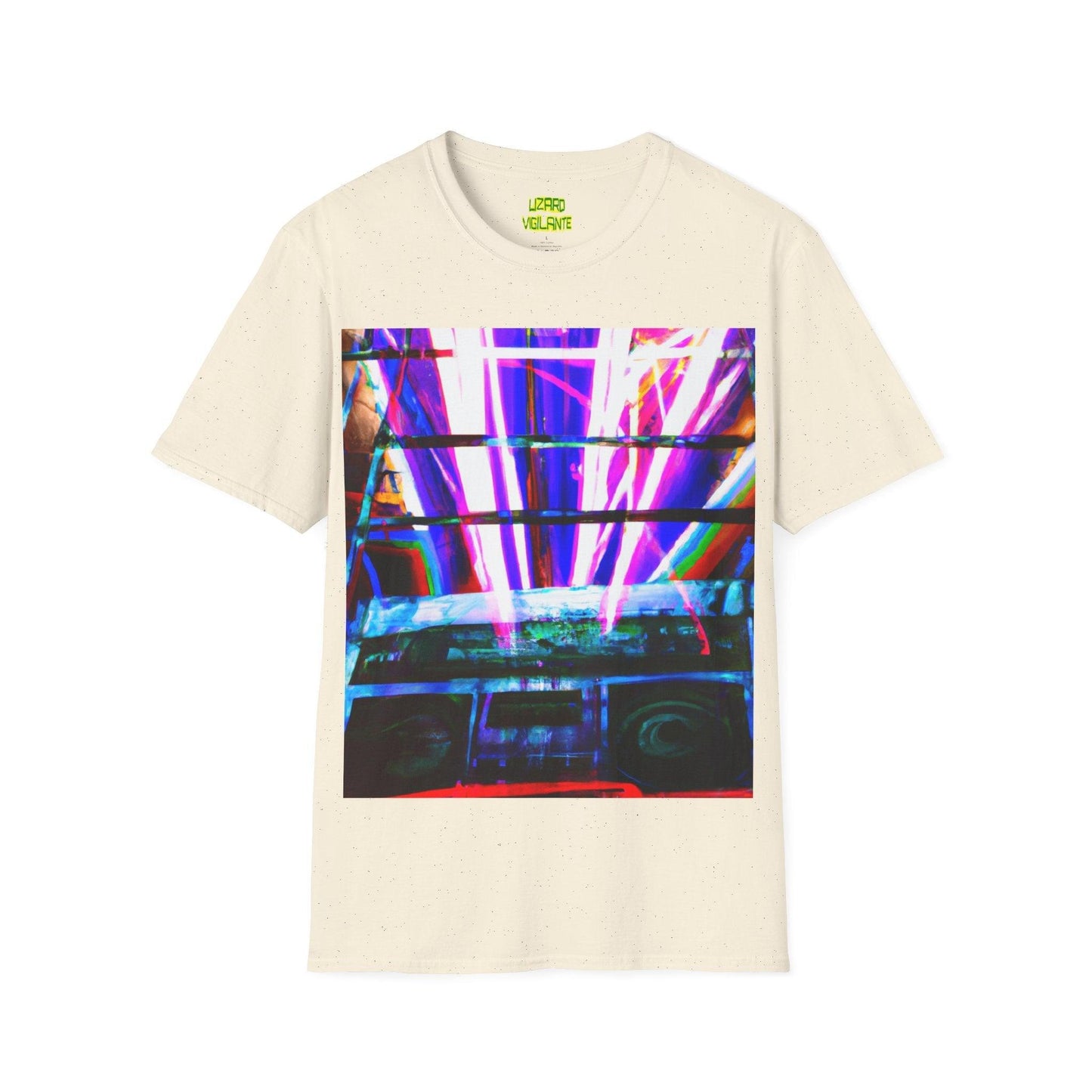 Neon Jail BoomBox Unisex Softstyle T-Shirt - Lizard Vigilante