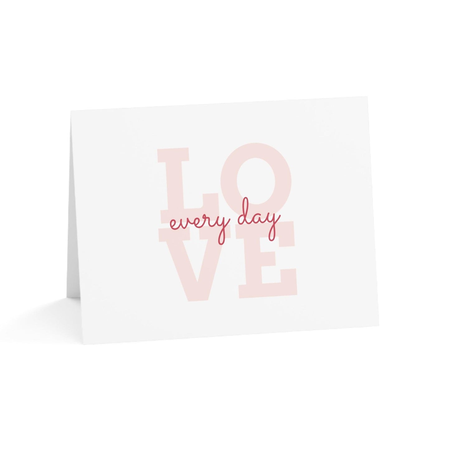 Love every day Greeting Cards (1, 10, 30, and 50pcs) Valentine's Day Holiday, Anytime - Lizard Vigilante