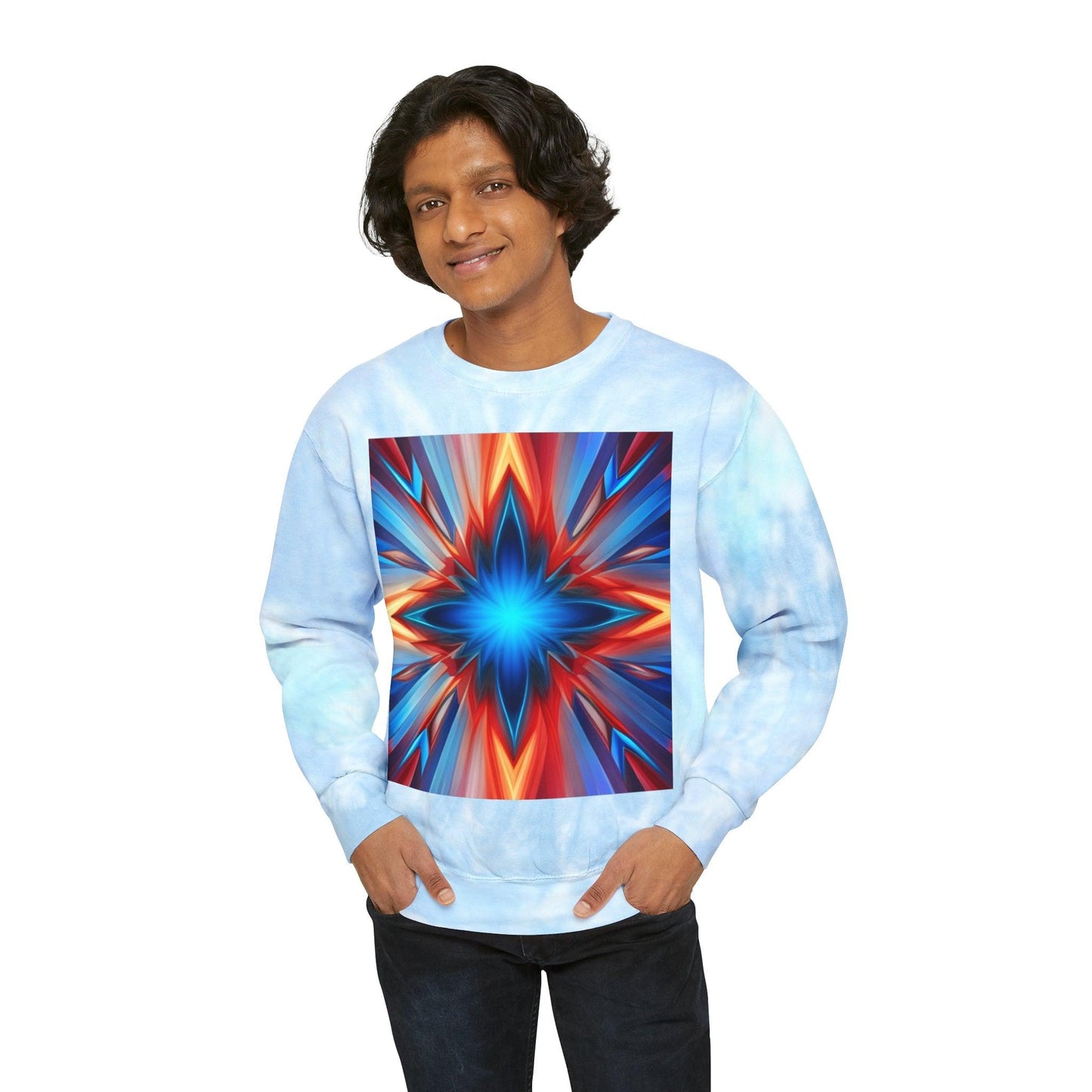 Comfortable StarBust Unisex Tie-Dye Sweatshirt - Lizard Vigilante