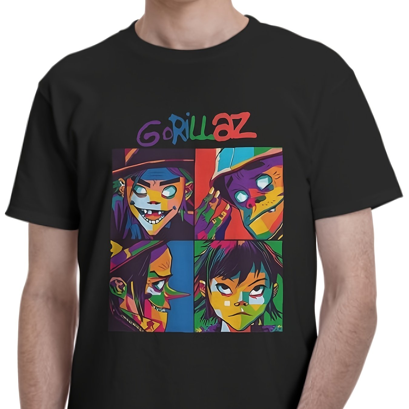 Vibrant Gorillaz Graphic Tee – Unisex Short Sleeve Streetwear T-Shirt - Premium T-Shirt from Lizard Vigilante - Just $27.99! Shop now at Lizard Vigilante