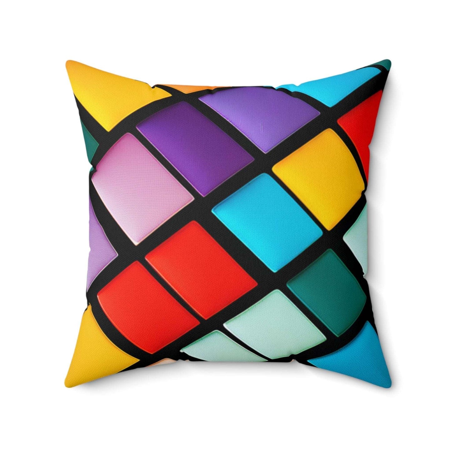 80s Buttons Spun Polyester Square Pillow - Lizard Vigilante