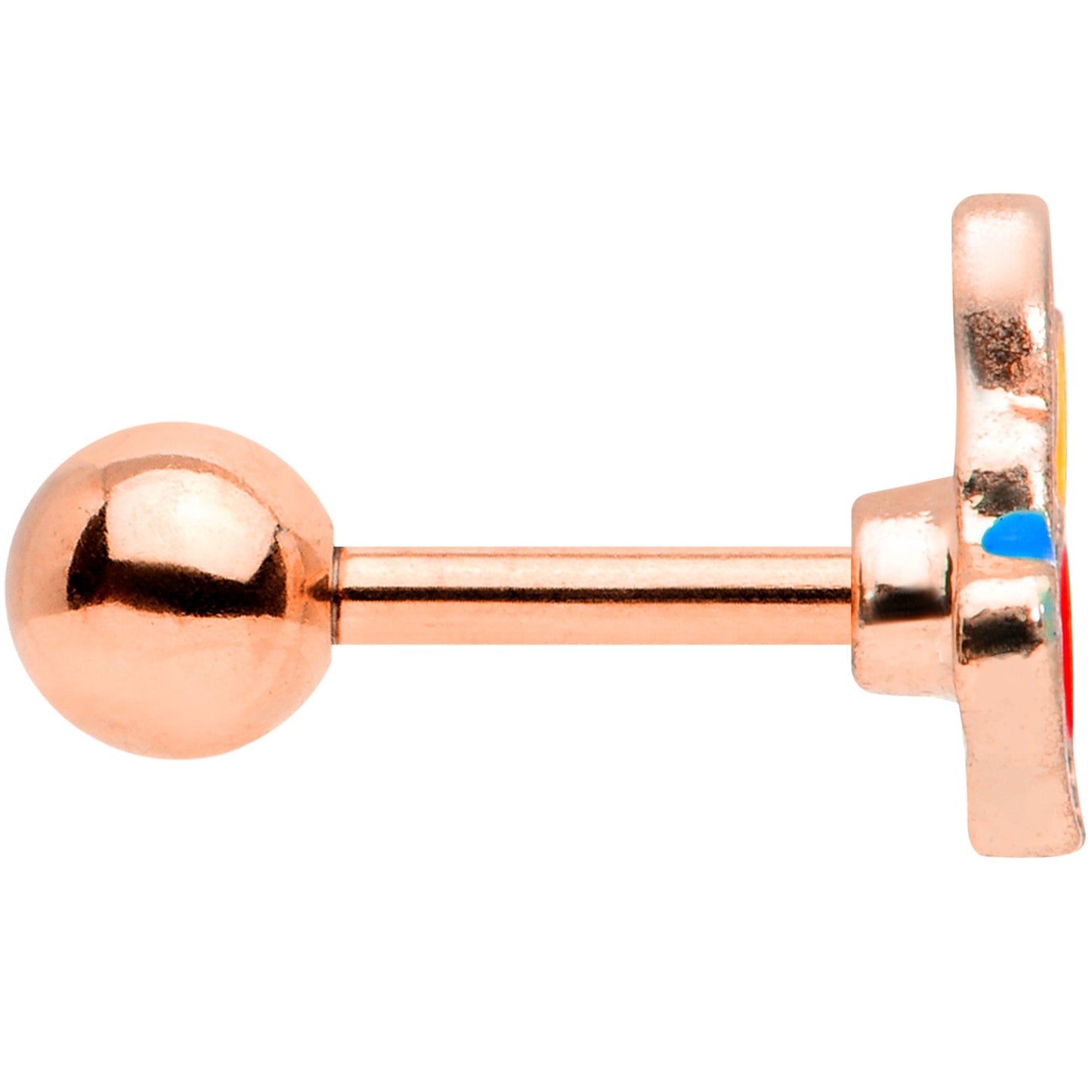 16G 1/4 Rose Gold Tone Christmas Lights Holiday Cartilage Tragus