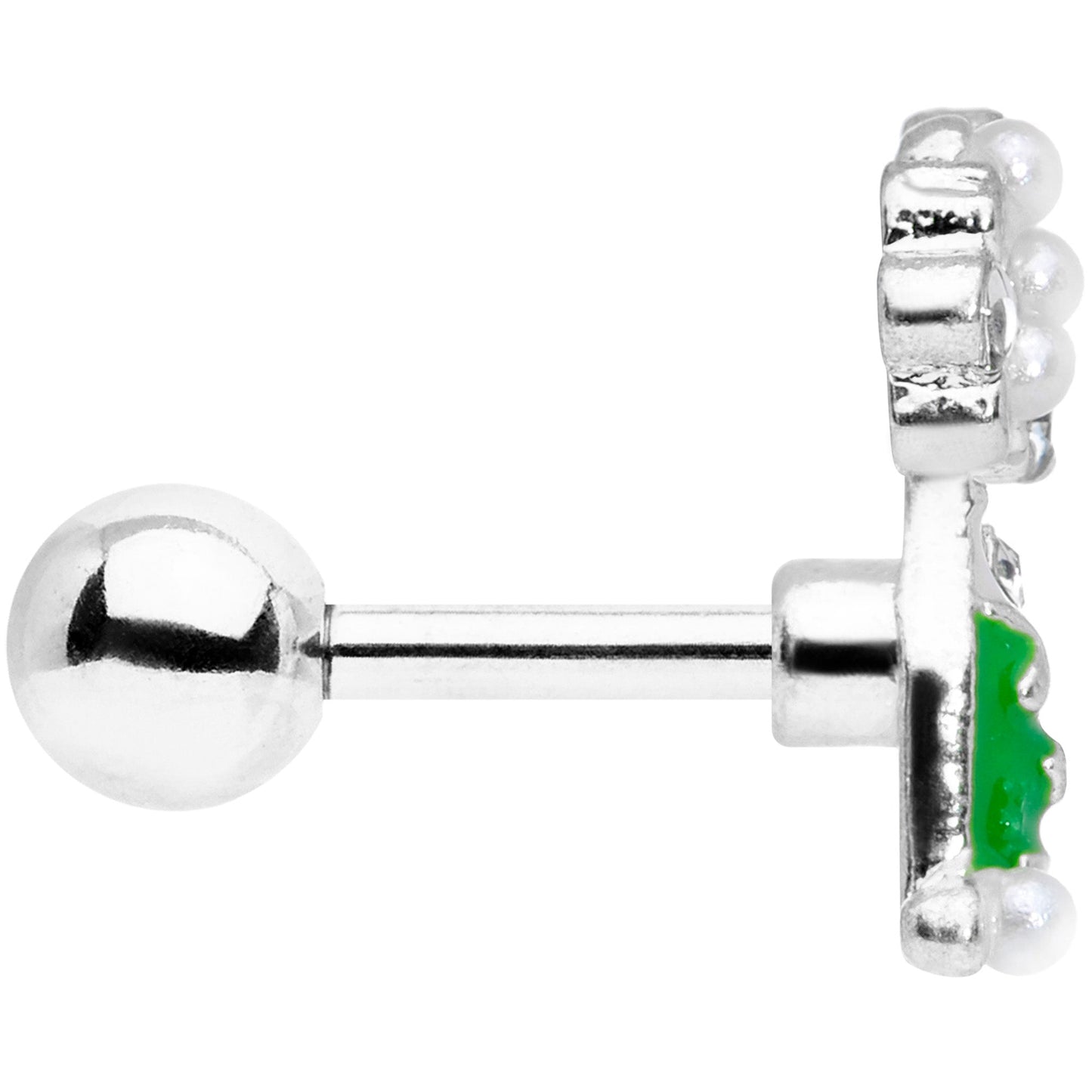 16G 1/4 Clear Gem Champagne Cartilage Tragus