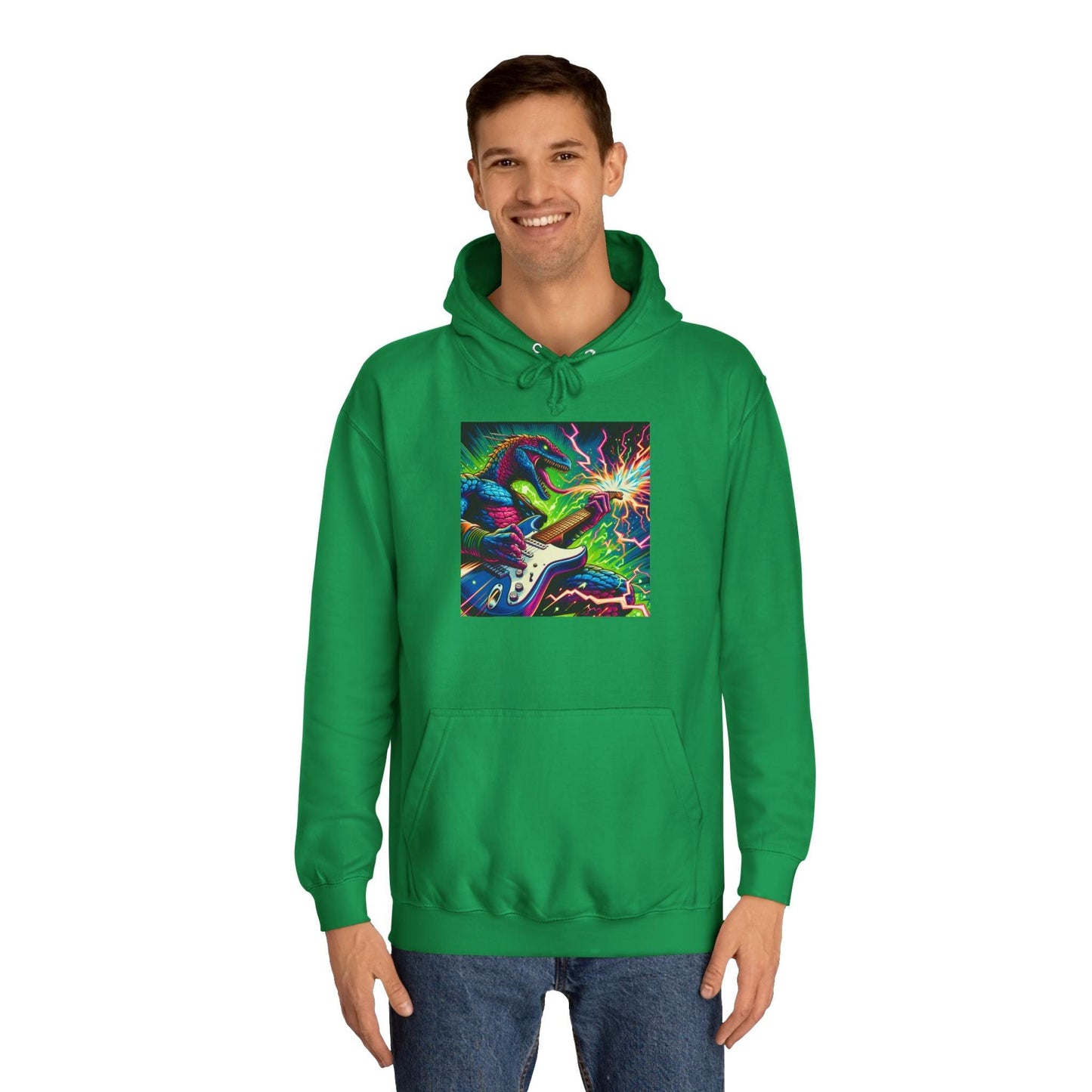 Lizard RockStar Unisex College Hoodie - Premium Hoodie from Printify - Just $54.16! Shop now at Lizard Vigilante