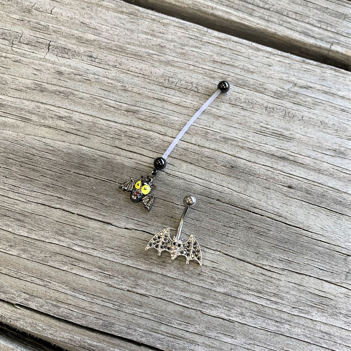 Gone Batty Scary Bat Halloween Dangle Pregnancy Belly Ring