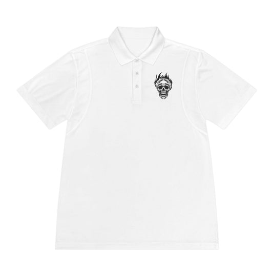 Skull Flame Men's Sport Polo Shirt - Lizard Vigilante