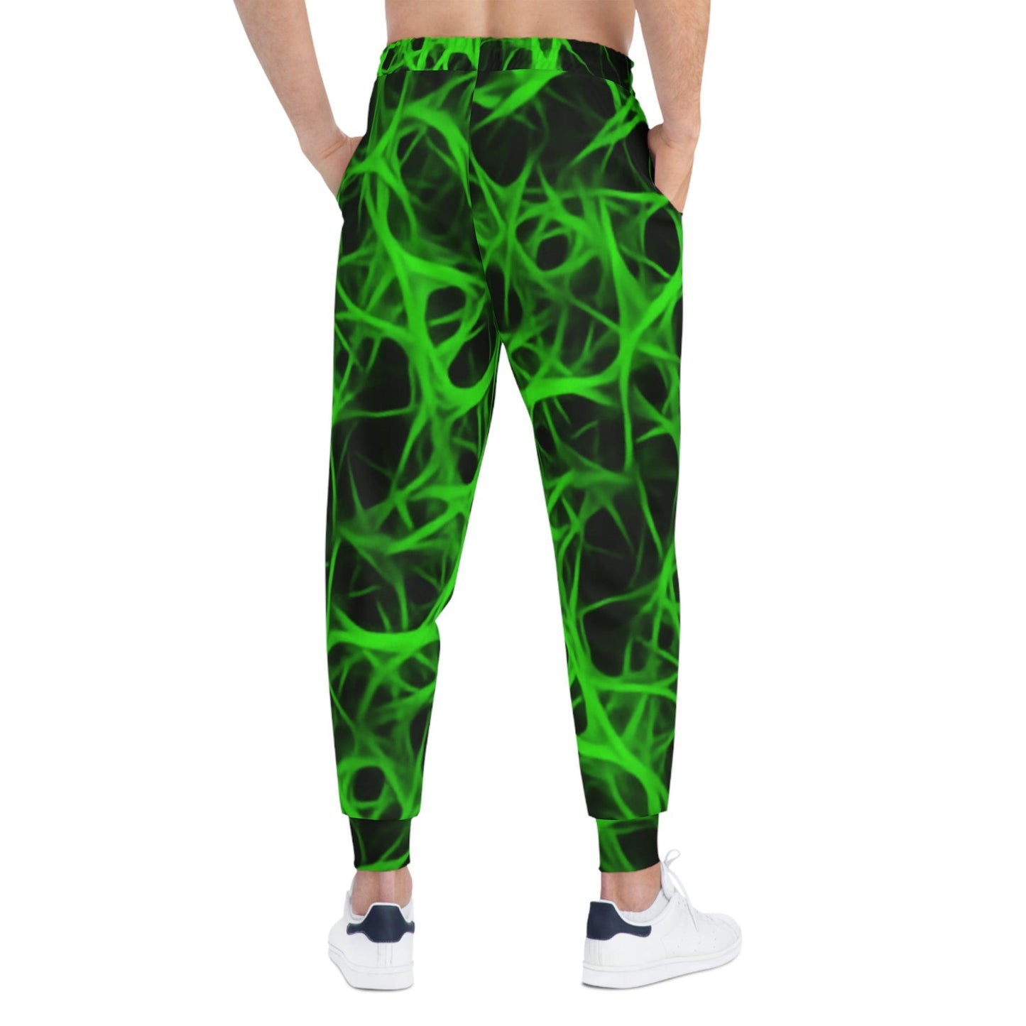 Nuclear Green Charged Athletic Joggers - Lizard Vigilante