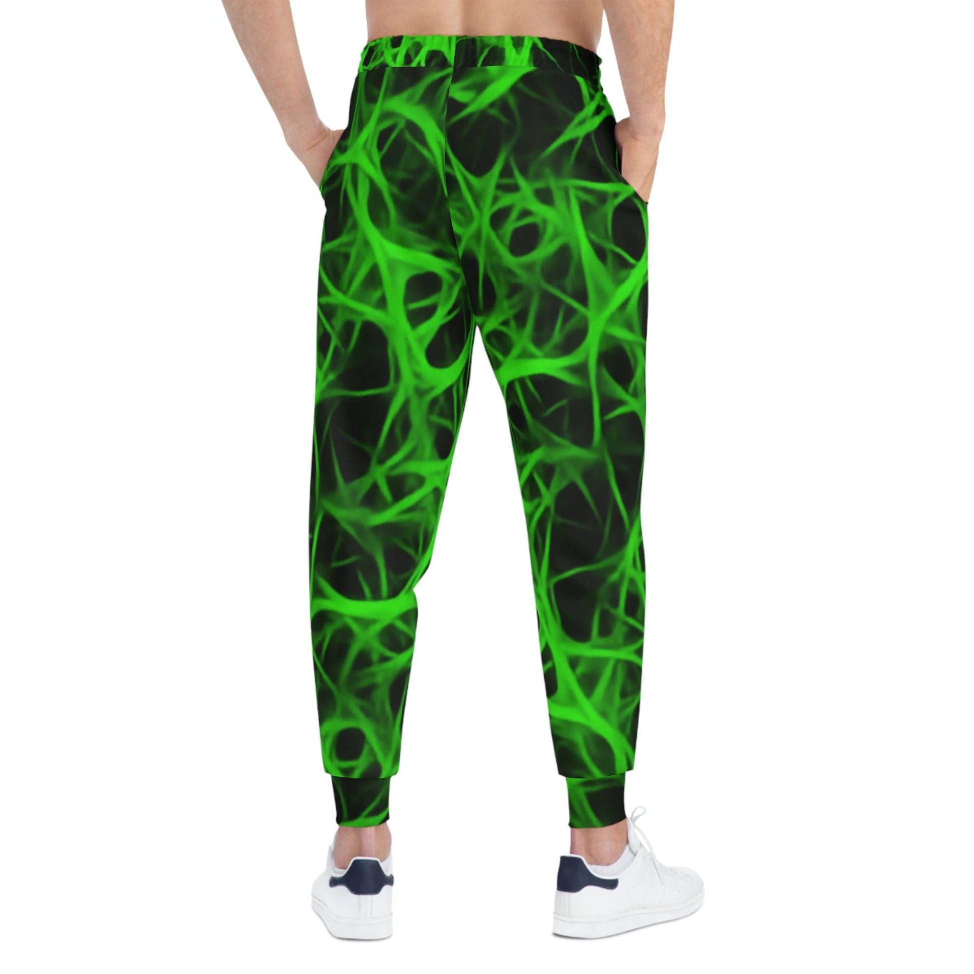 Nuclear Green Charged Athletic Joggers - Lizard Vigilante